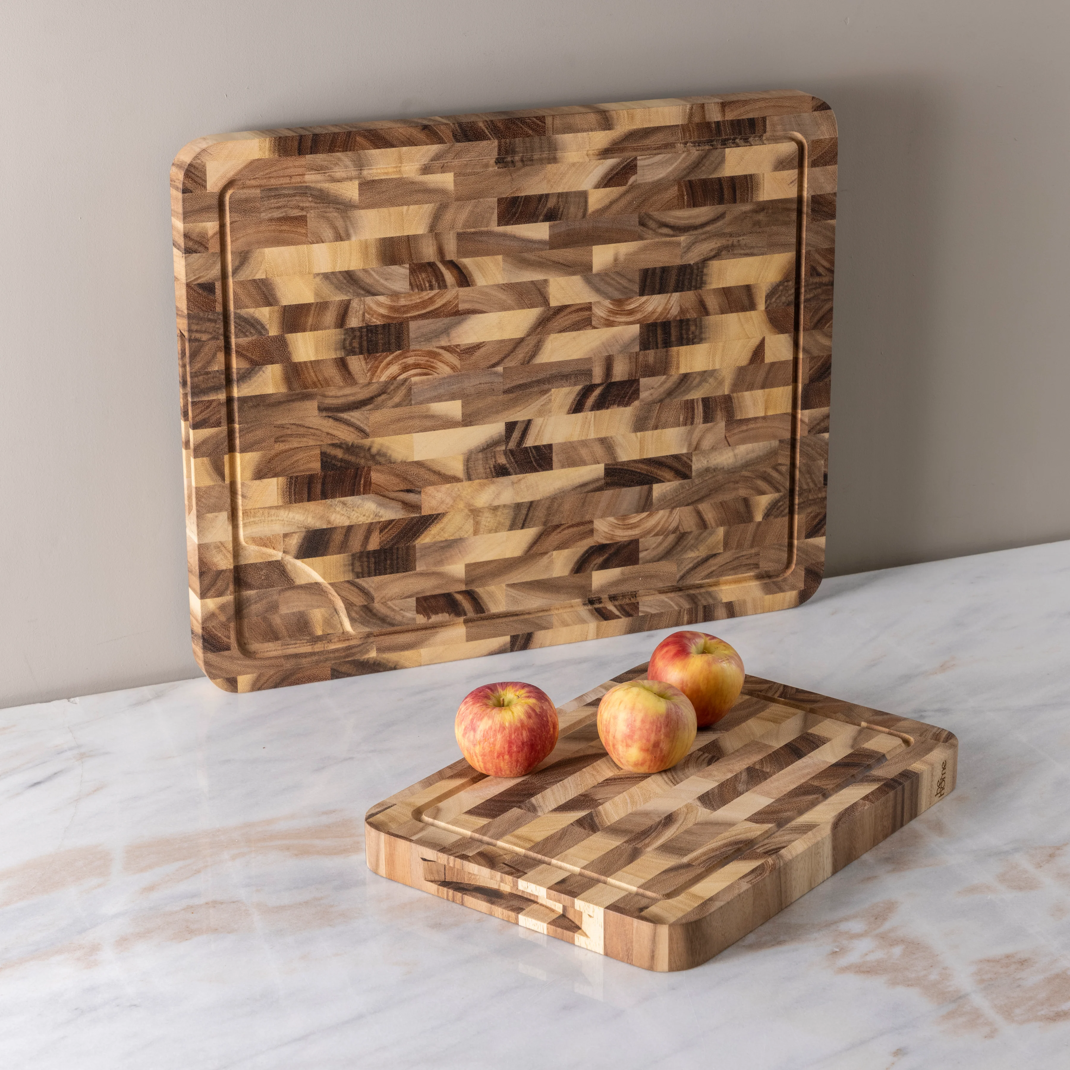 Acacia End Grain Rectangular Cutting Board, Large - Image 5