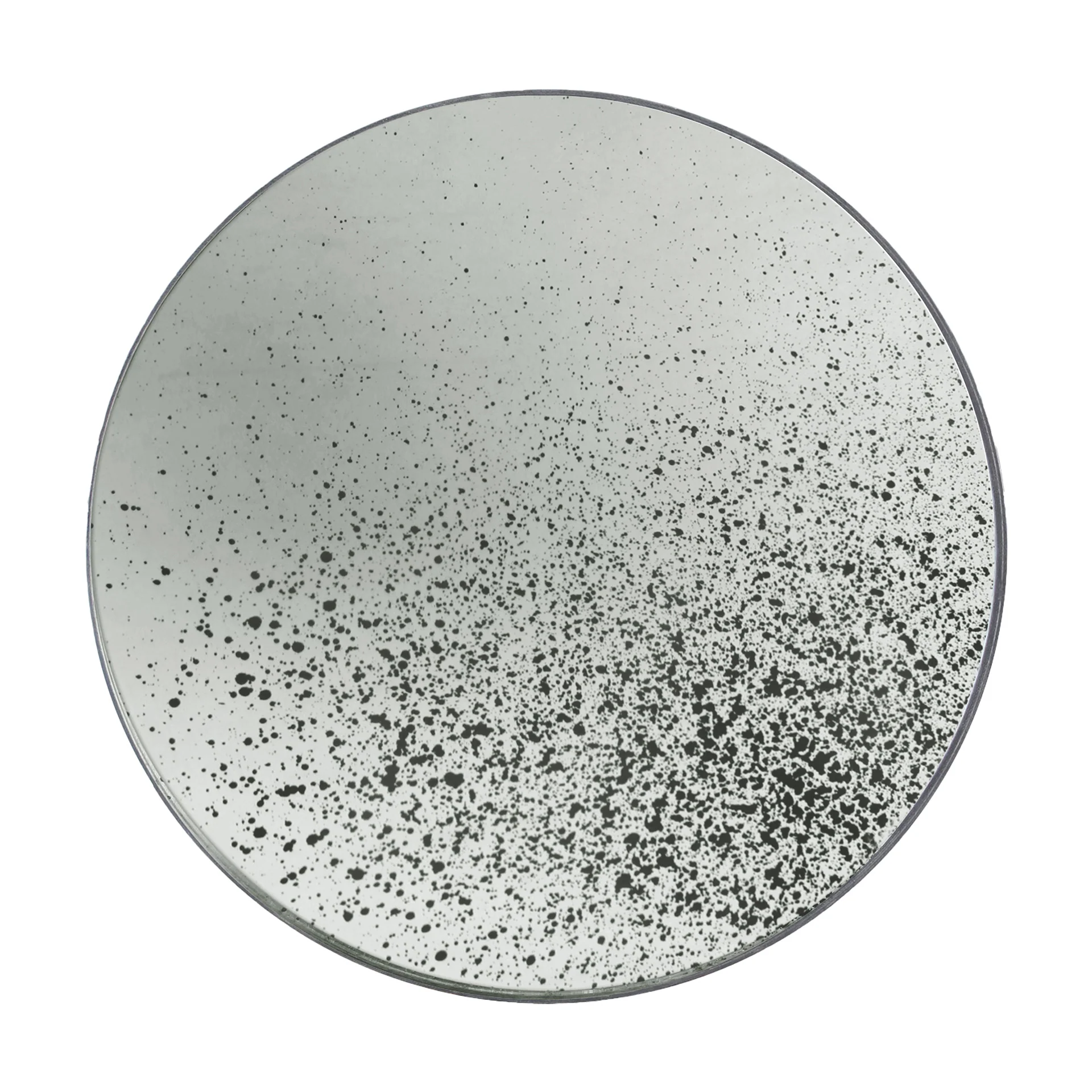 Aged Round Wall Mirror, 36.5, Clear - Image 3