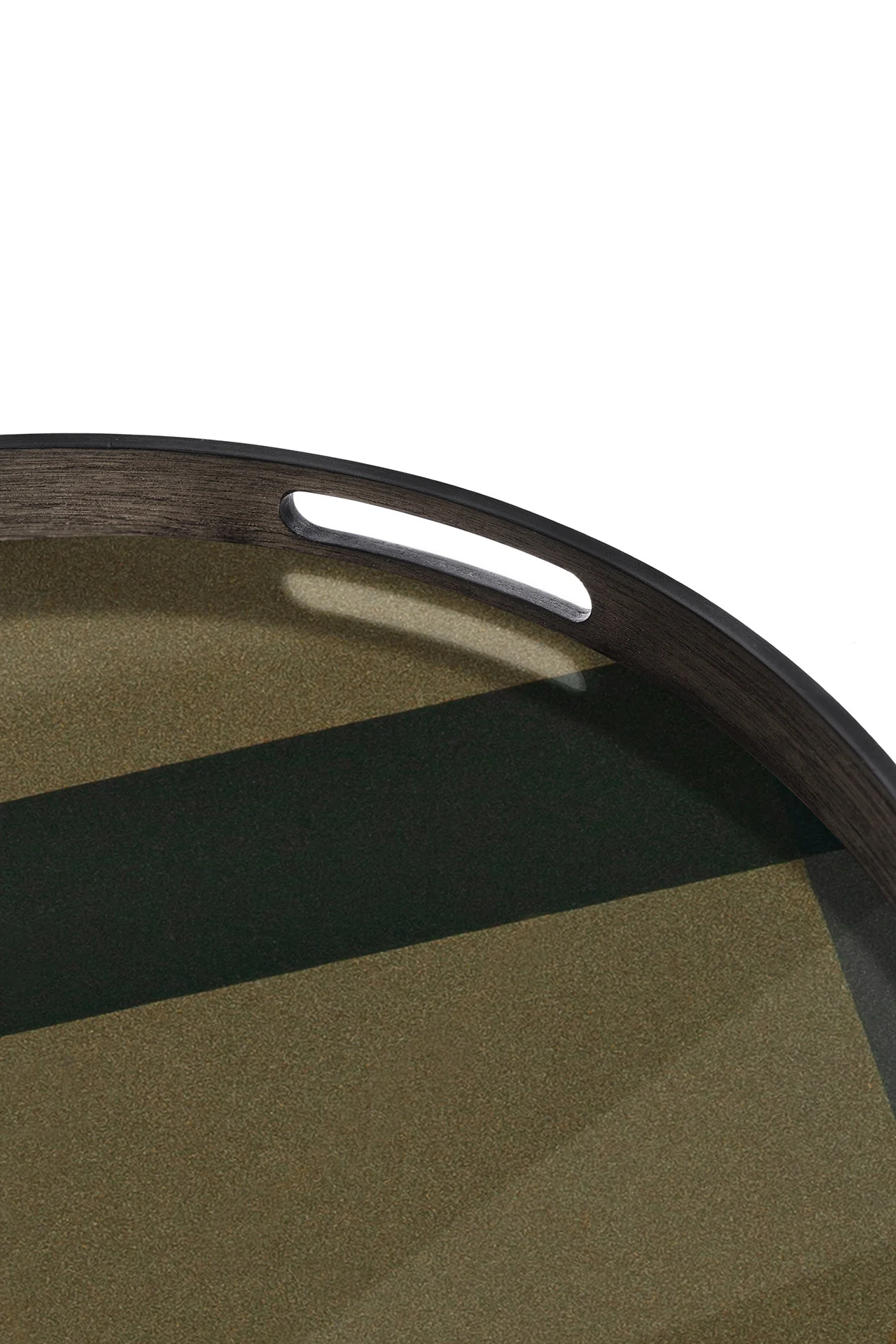 Round Glass Angle Tray, Slate, Small - Image 3
