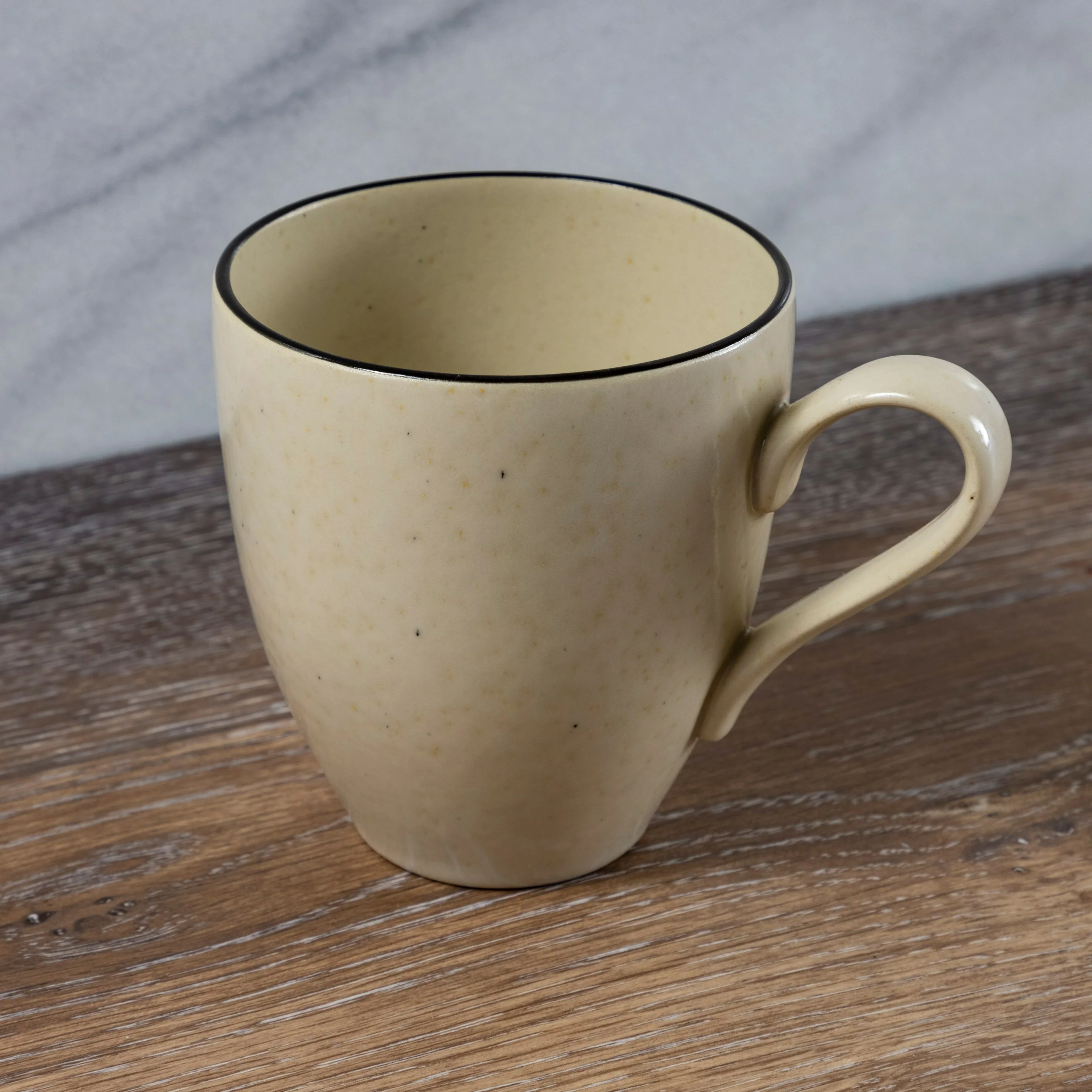 Augusta Mug, Natural with Black, Set of 6 - Image 3