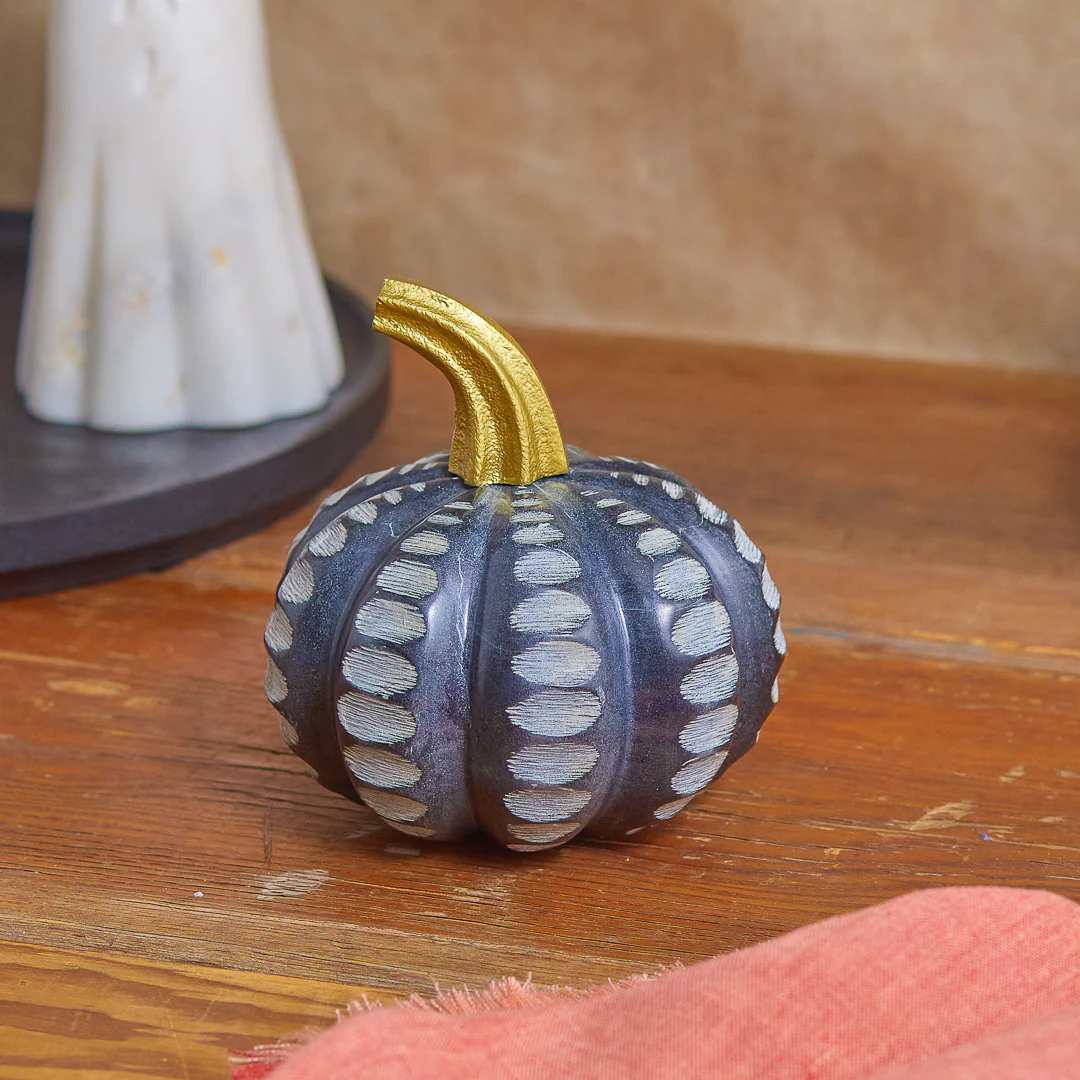 Black Soapstone Pumpkin - Image 3