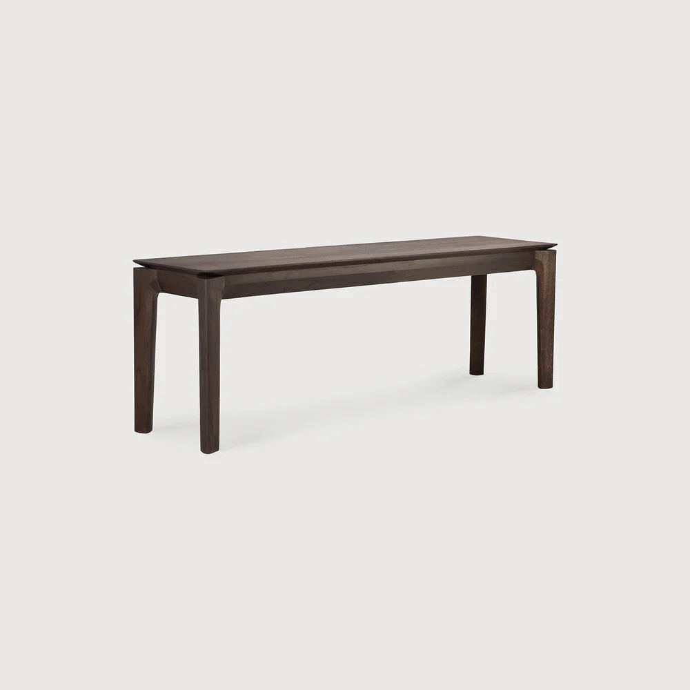 Bok Solid Brown Oak Bench, 58" - Image 4