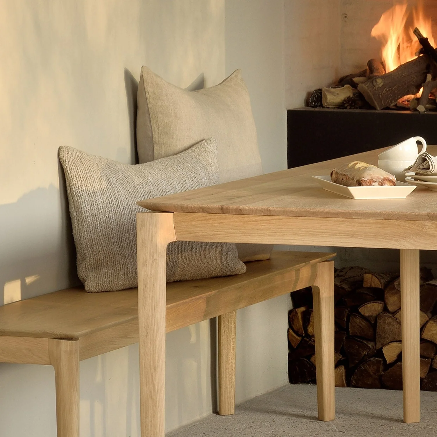 Bok Solid Oak Dining Table, 87"