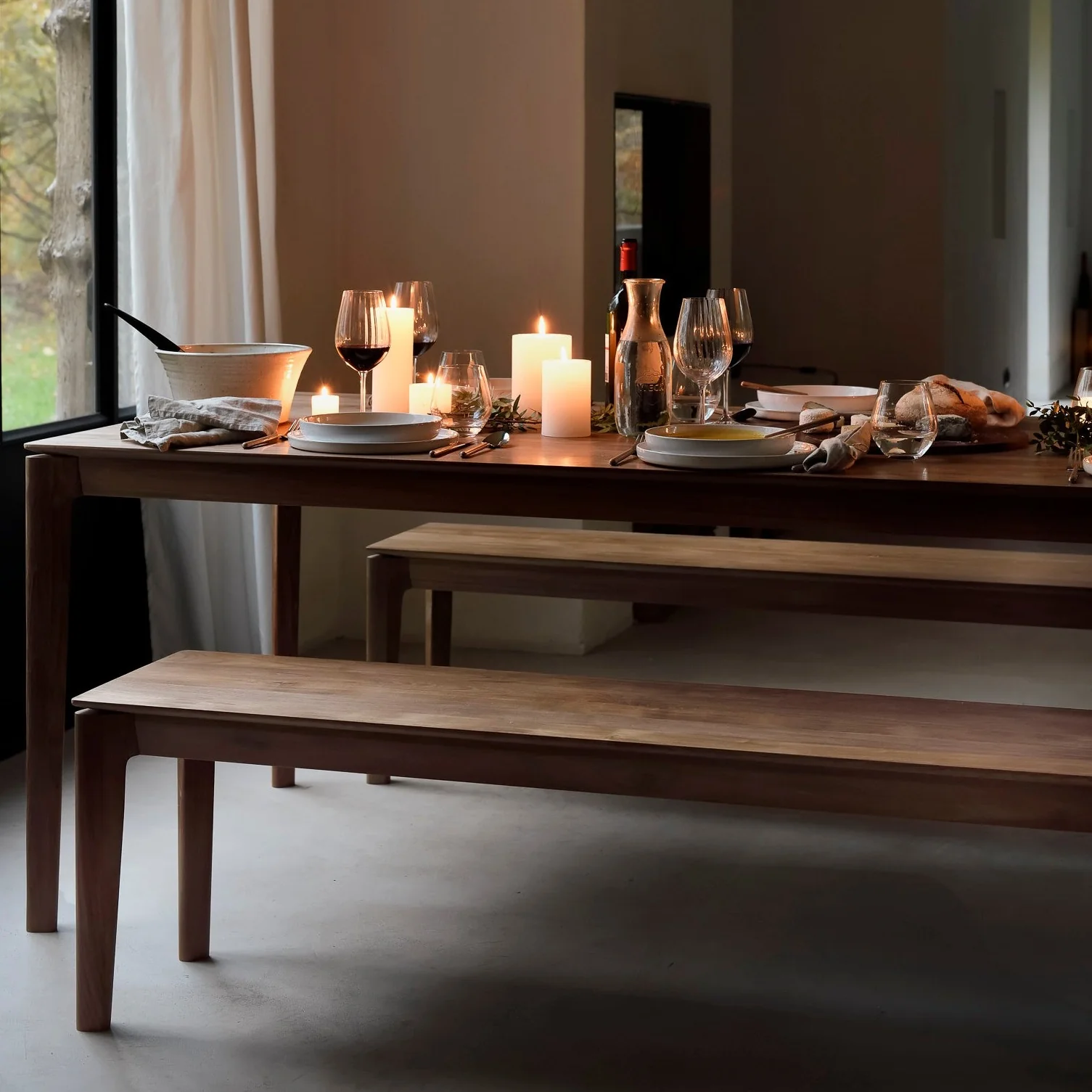 Bok Solid Teak Dining Table, 87" - Image 3