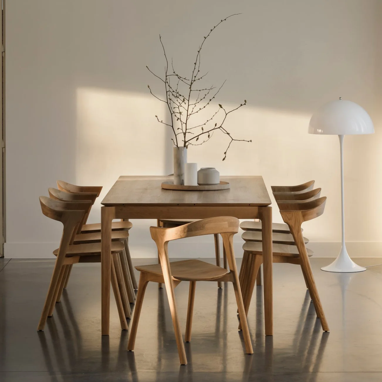 Bok Extendable Solid Oak Dining Table, Rectangular