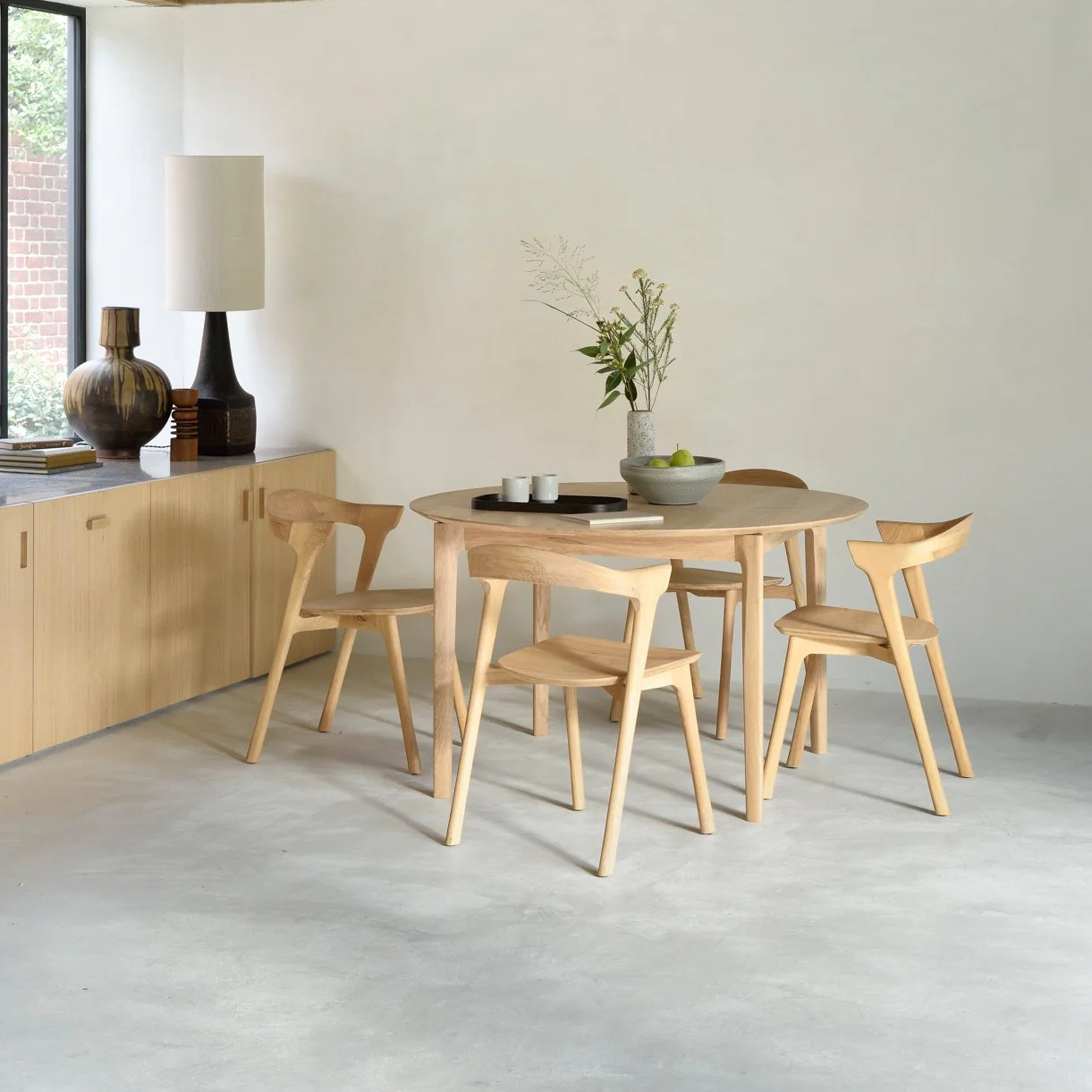 Bok Solid Oak Extendable Dining Table, Round 51"/ 71" - Image 3