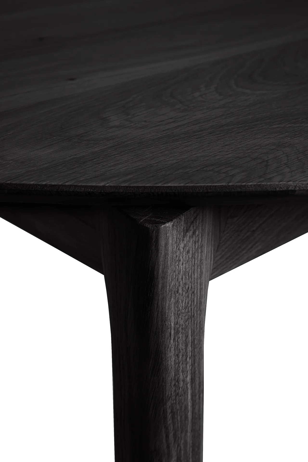 Bok Extendable Solid Black Oak Dining Table, Round 51"/ 71" - Image 10