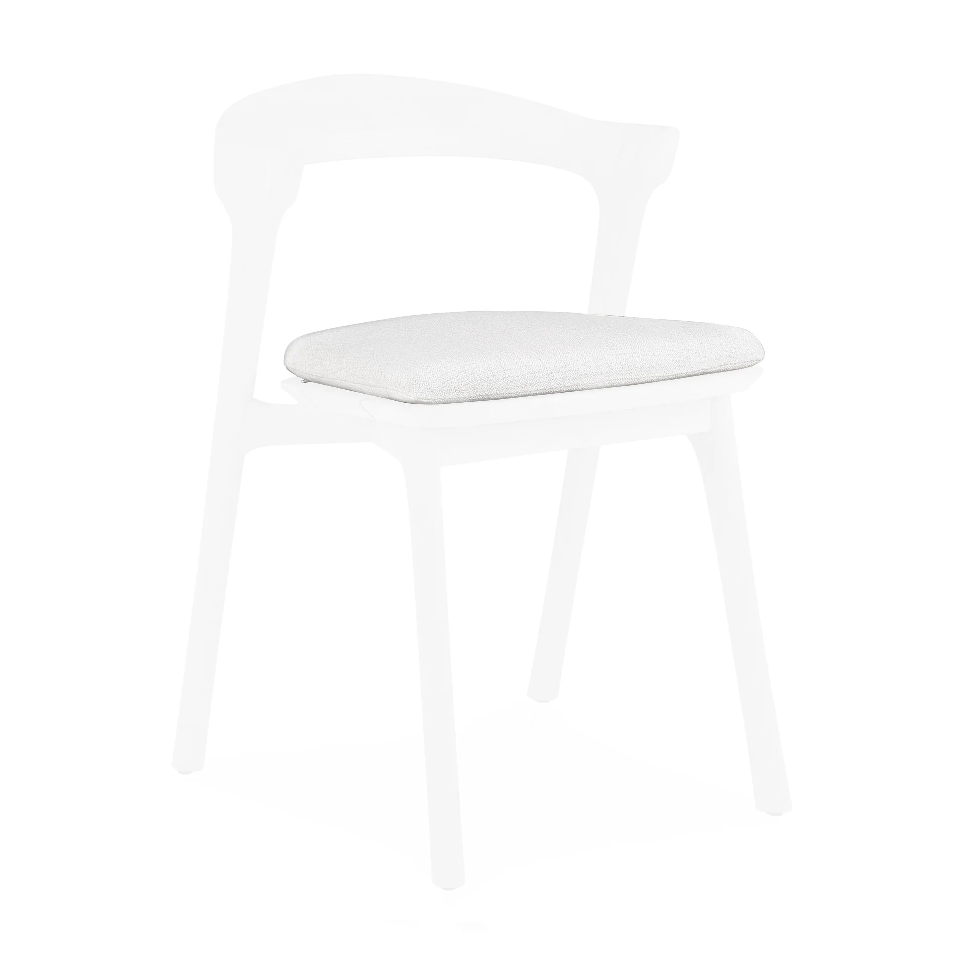 Bok Outdoor Dining Chair Cushion, Off White Fabric - Image 5