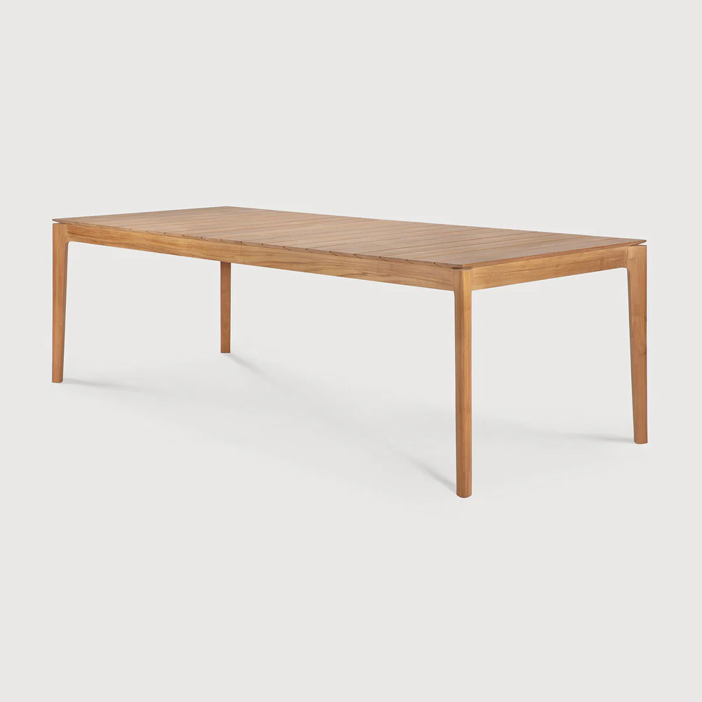 Bok Solid Teak Outdoor Dining Table, 98" - Image 8