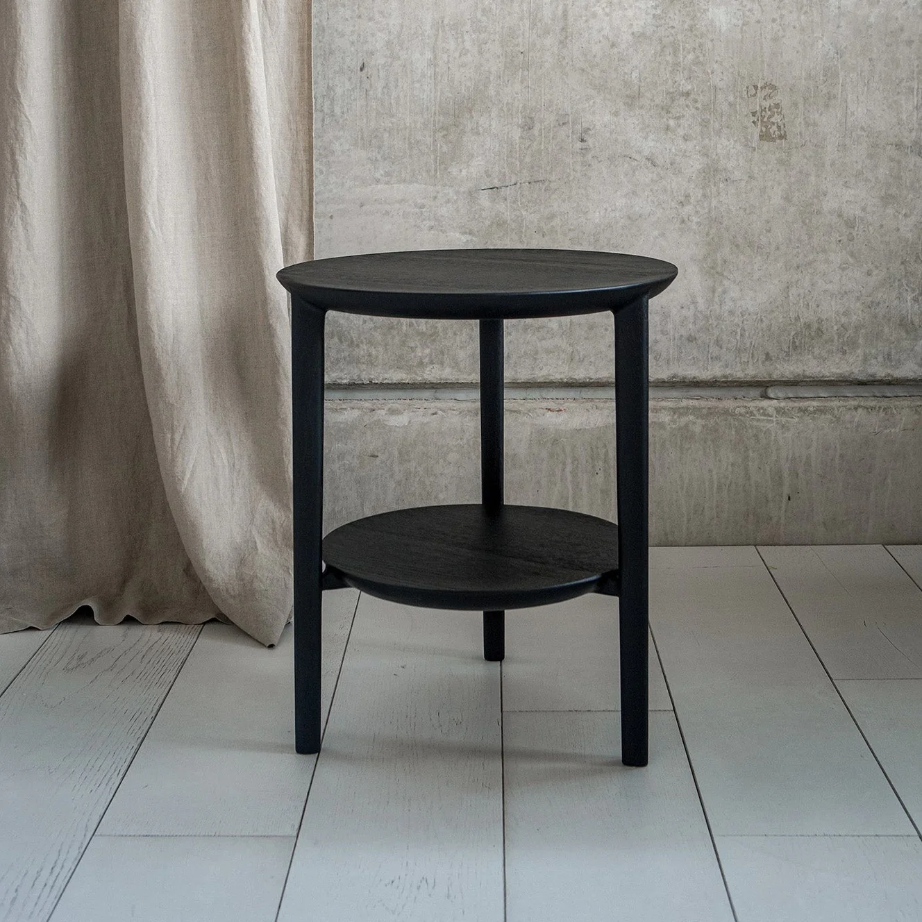 Bok Solid Black Oak Side Table - Image 3