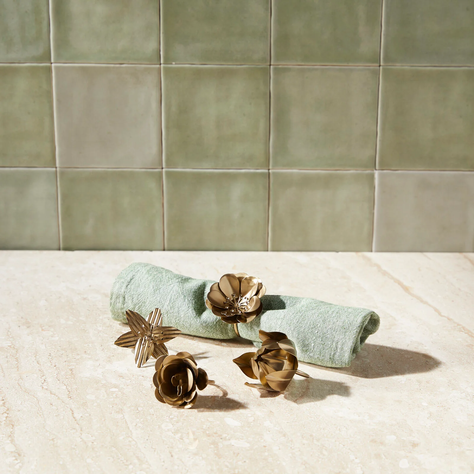 Botanical Napkin Rings, Set of 4 - Image 2