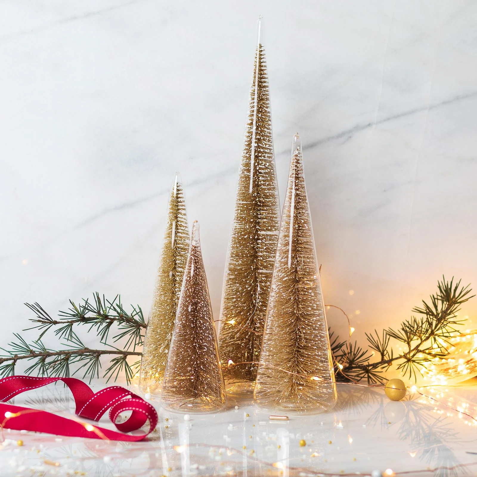 Modern Tree with Champagne Glitter, Large - Image 5