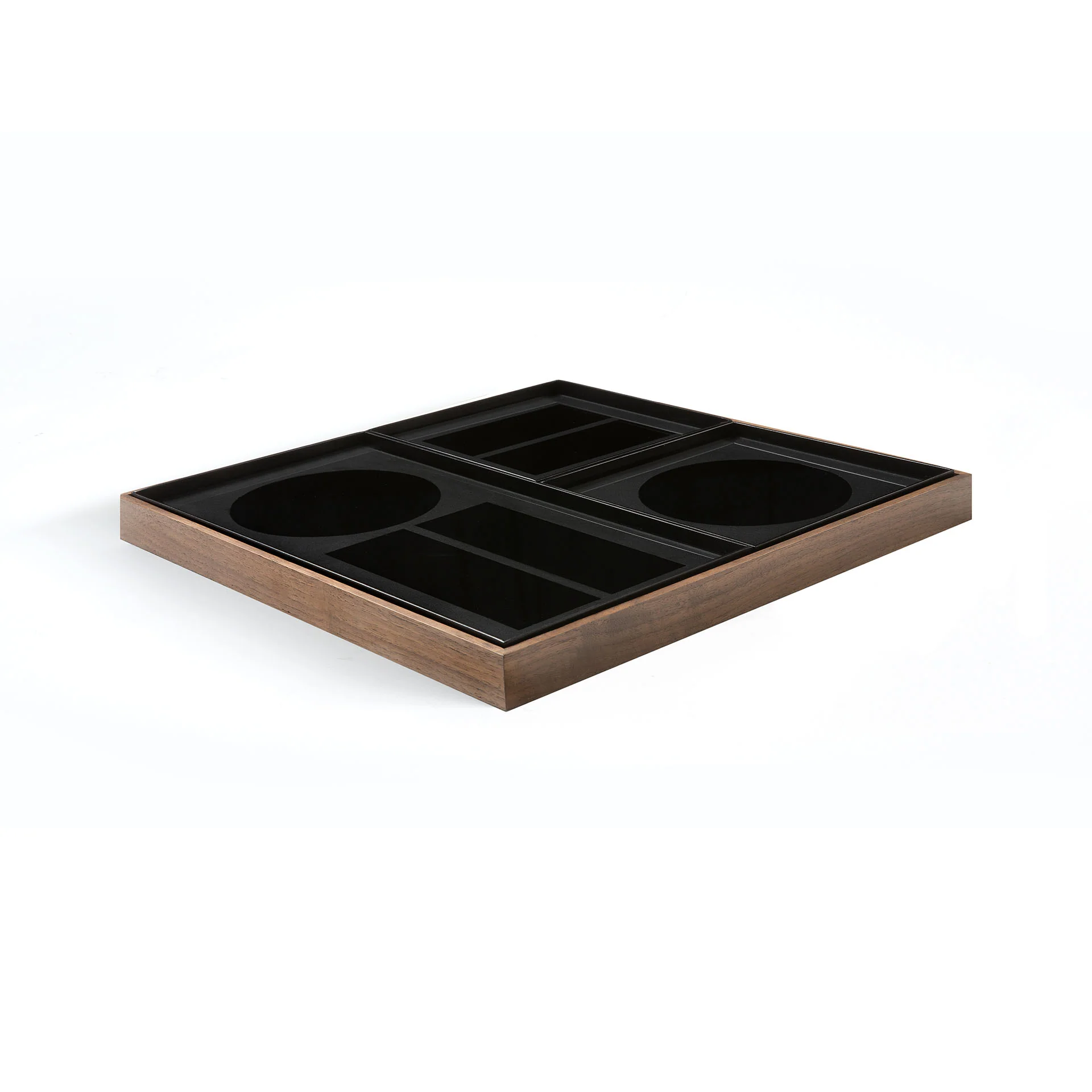 Desk Organiser Set, Glass, Walnut Holder - Image 5
