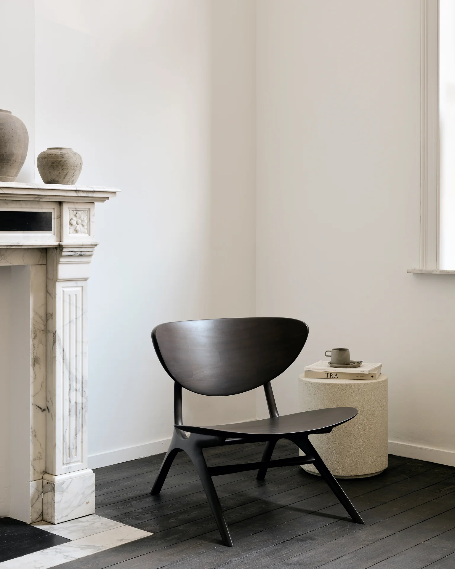 Elements side table - Microcement - Off White - mushroom shape - Image 12