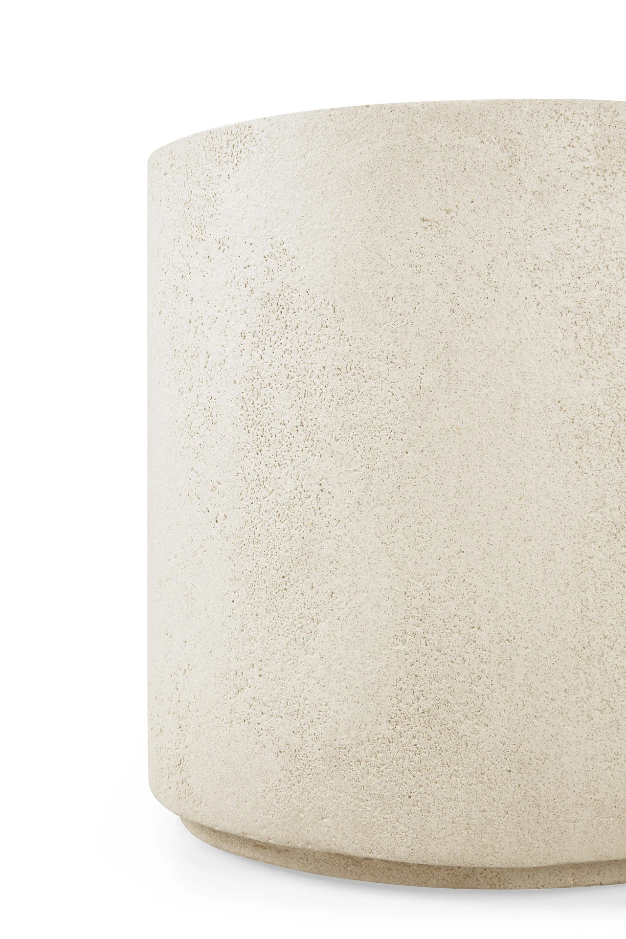 Elements side table - Microcement - Off White - round - Image 2