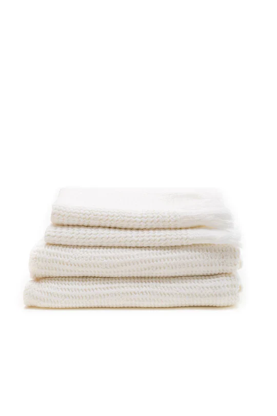 Ella Waffle Hand Towel, White - Image 5
