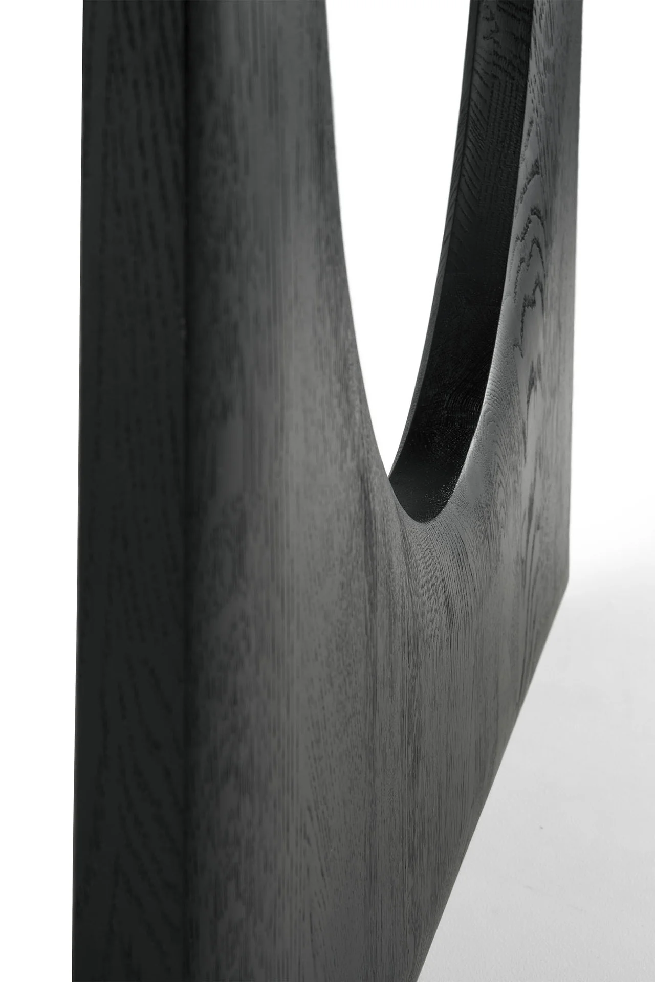 Geometric Black Oak Dining Table, 87" - Image 5