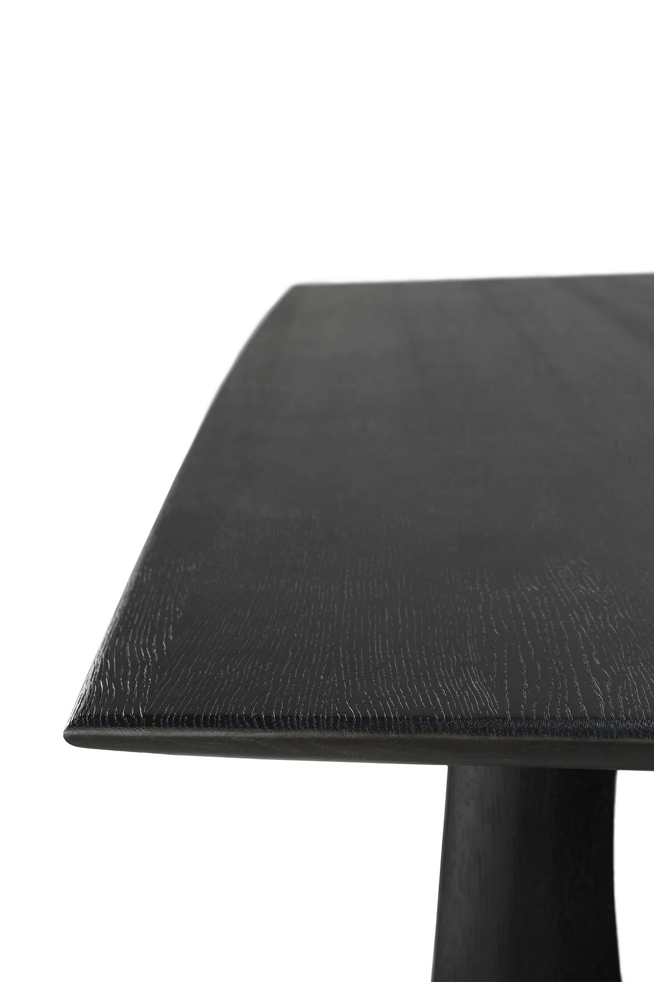Geometric Black Oak Dining Table, 87" - Image 6