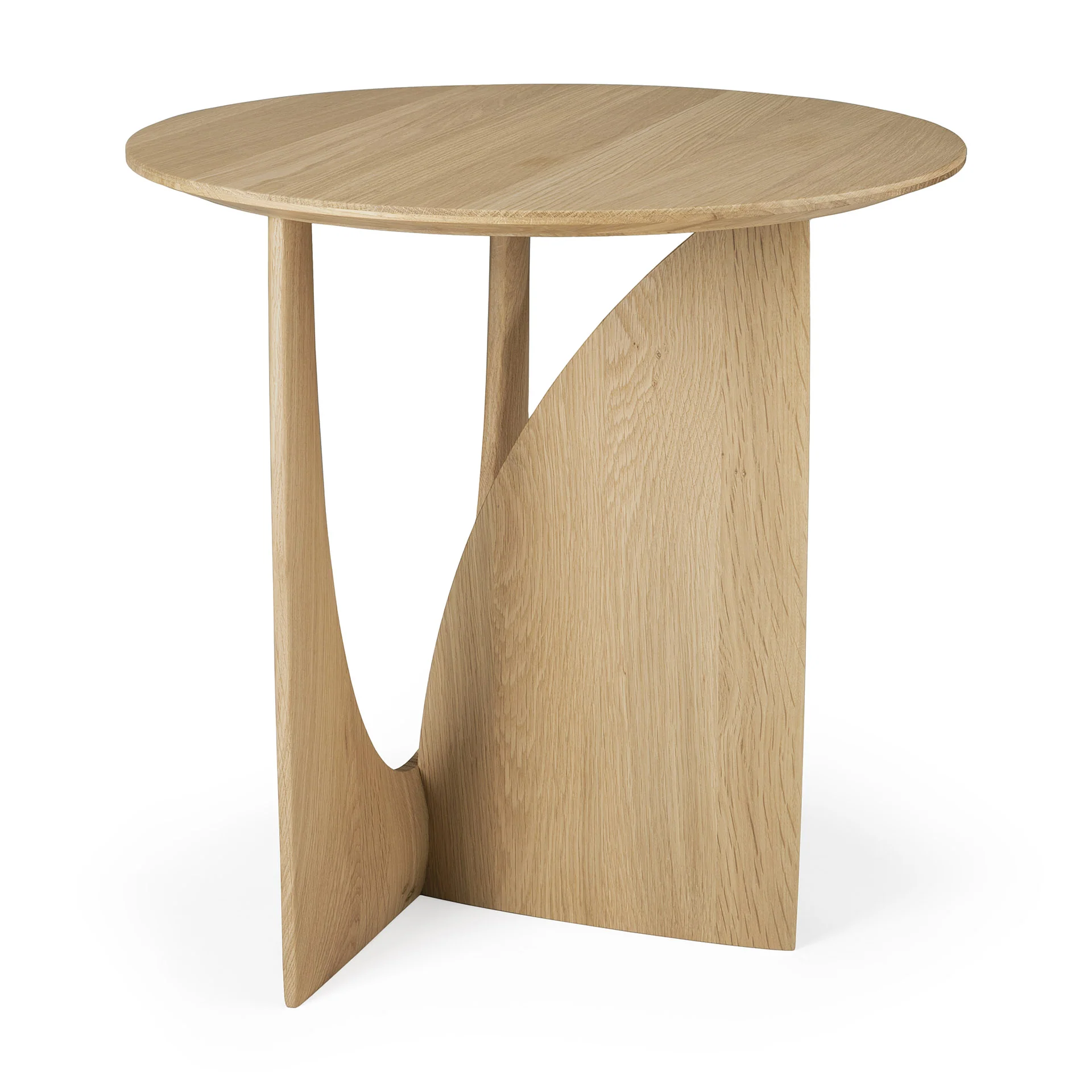 Geometric Side Table, Oak - Image 6