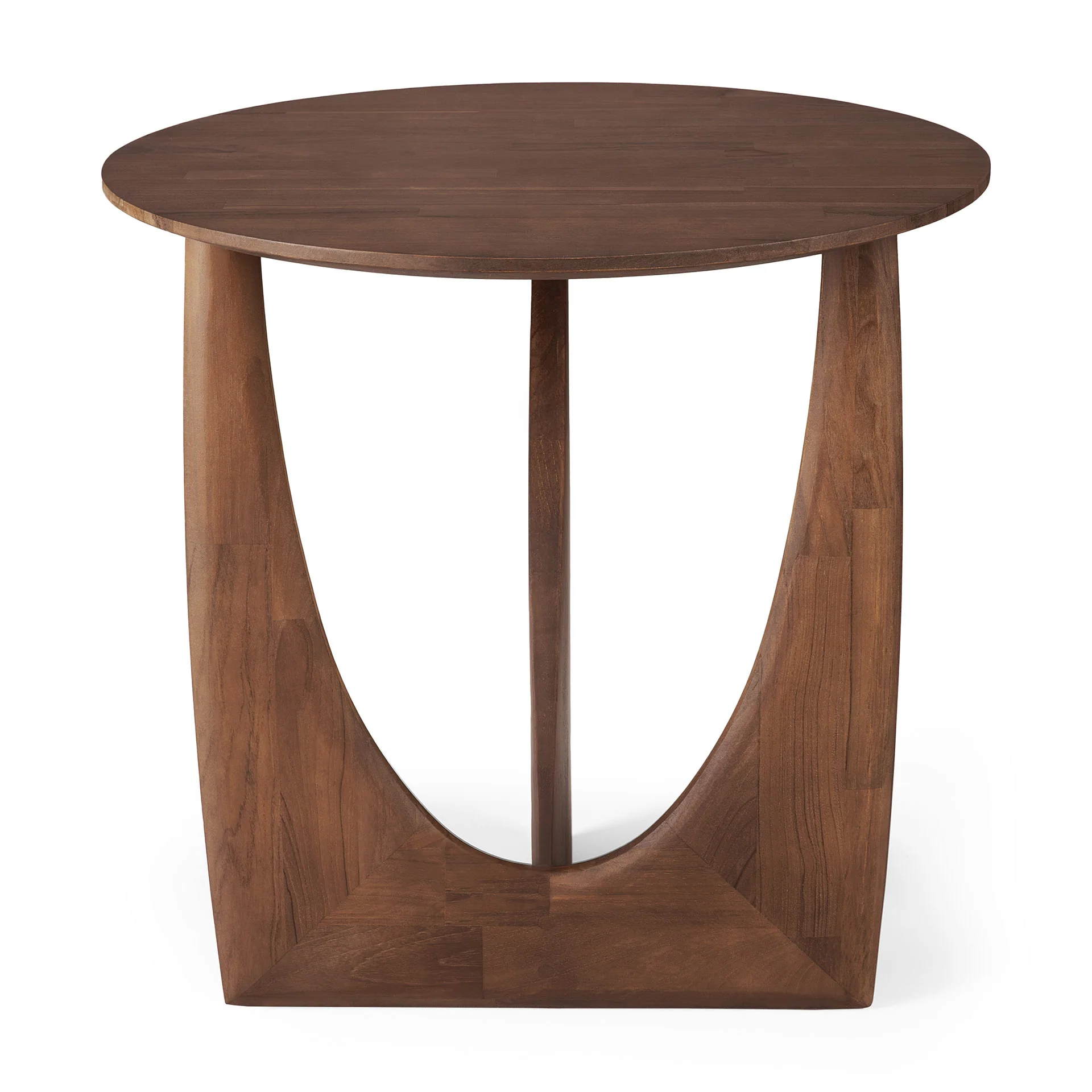 Geometric Side Table, Teak - Image 3