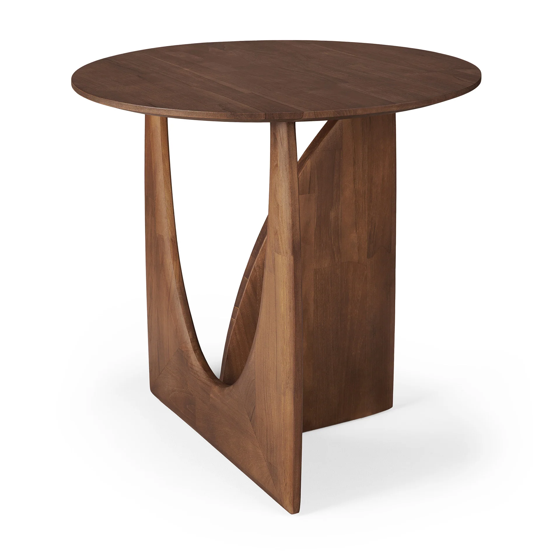 Geometric Side Table, Teak - Image 5