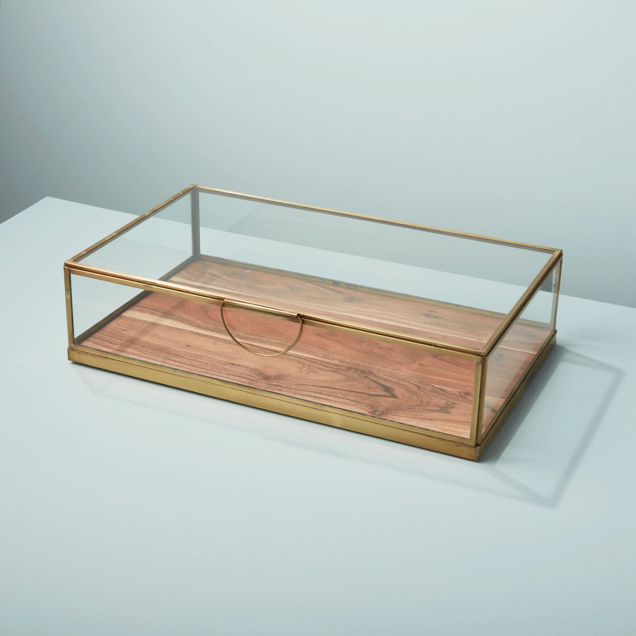 Glass Display Case with Wood Base Large - Image 5