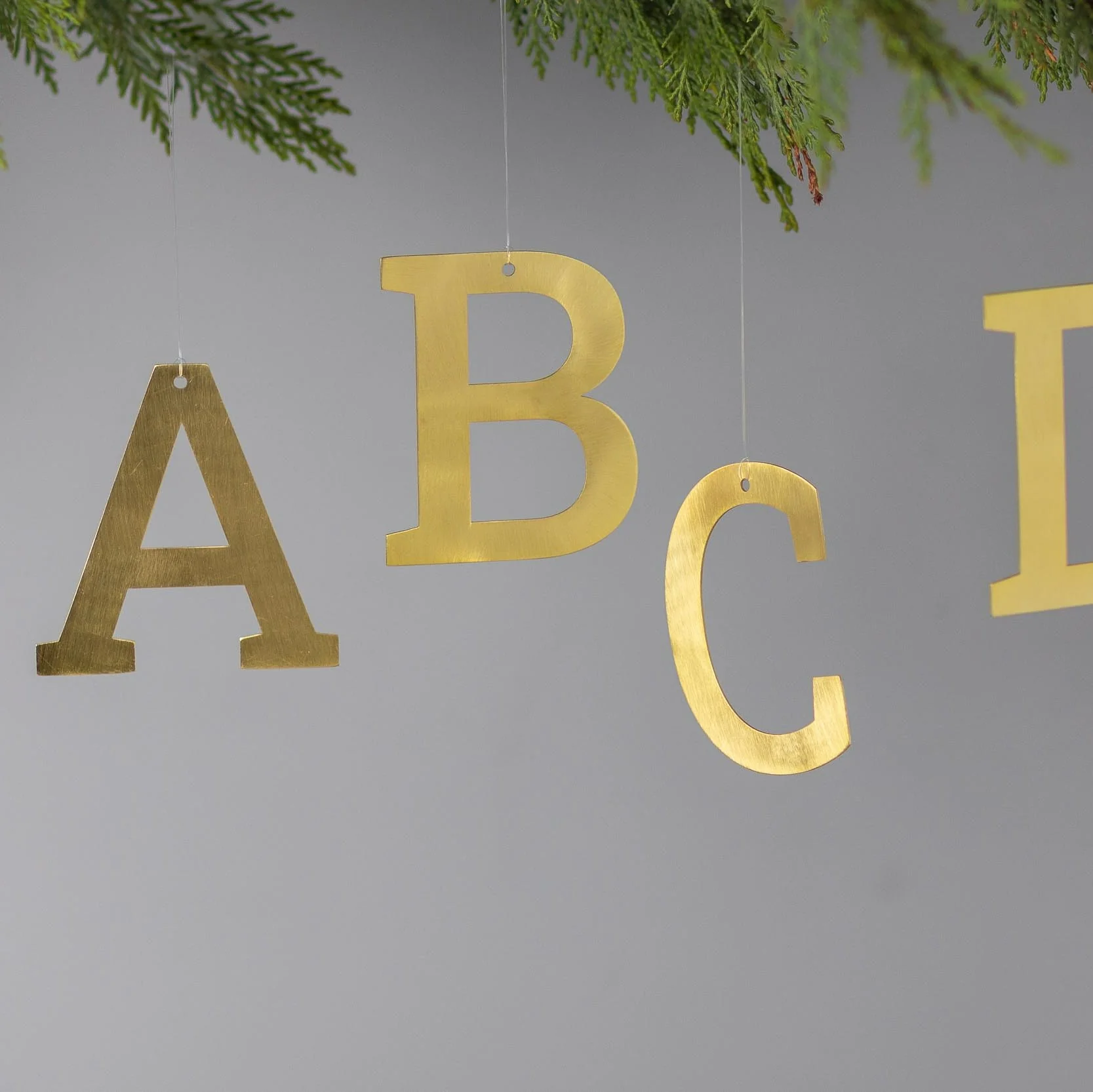 Gold Letter Ornament, U - Image 2