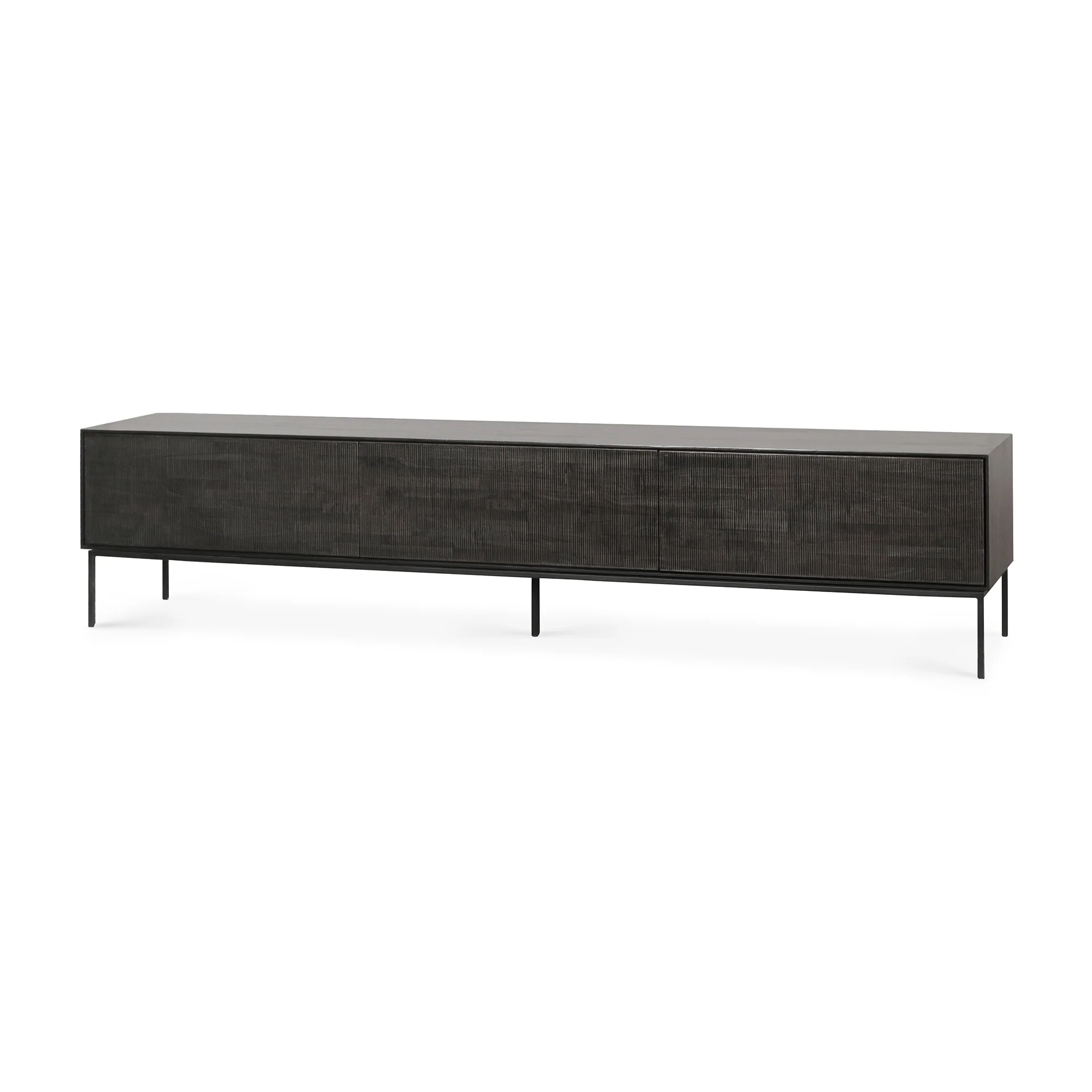 Grooves Solid Teak Media Console, 95.5" - Image 4