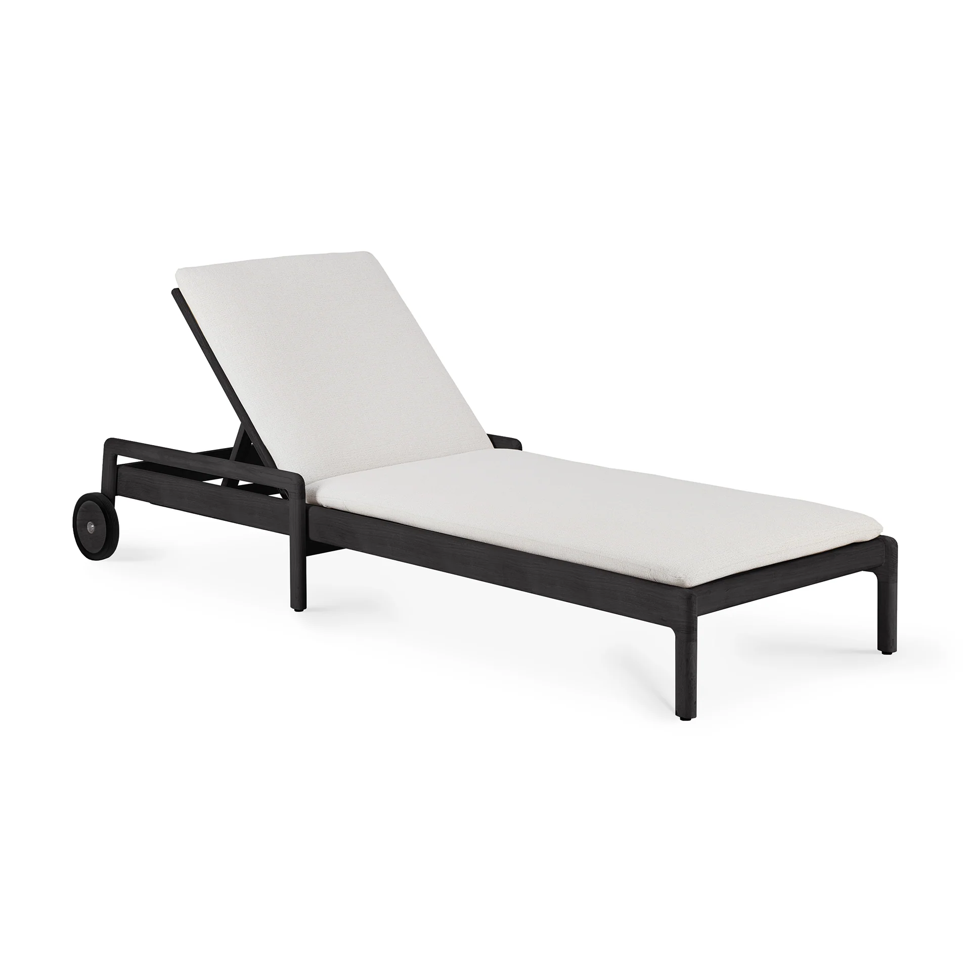 Jack Outdoor Adjustable Lounger Thin Cushion, Off White Fabric - Image 13
