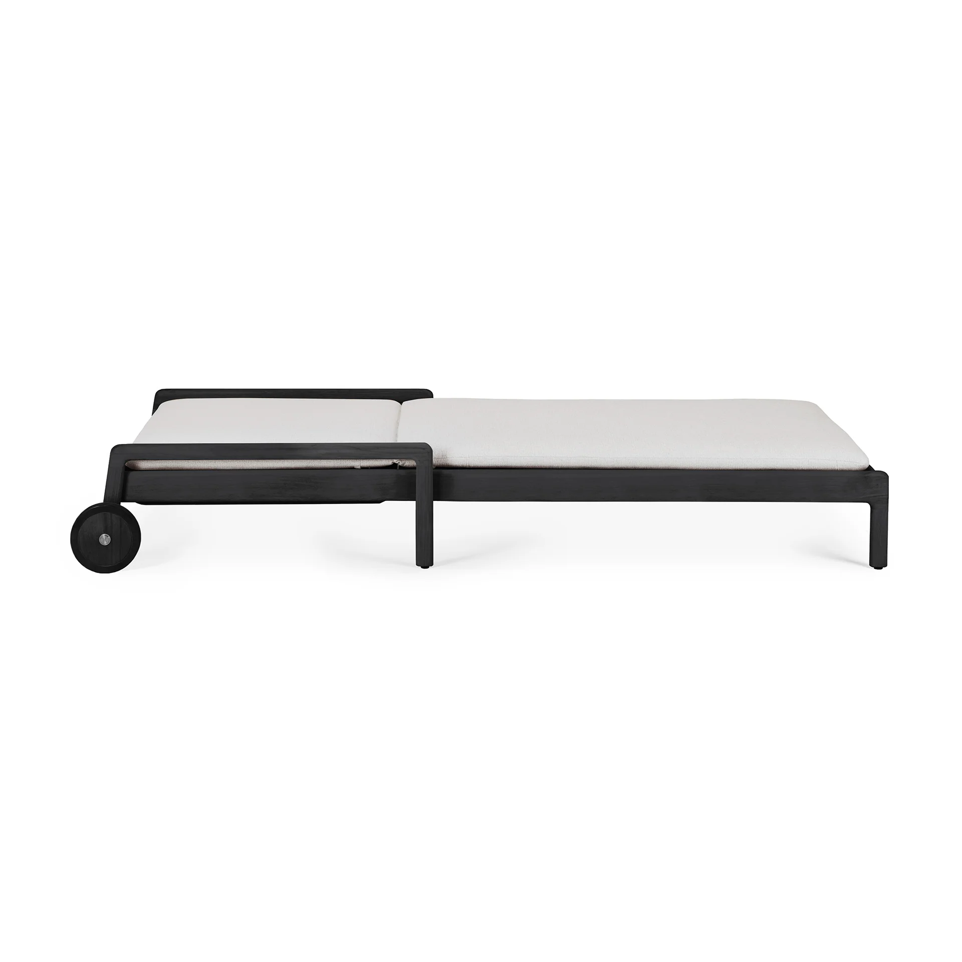 Jack Outdoor Adjustable Lounger Thin Cushion, Off White Fabric - Image 15