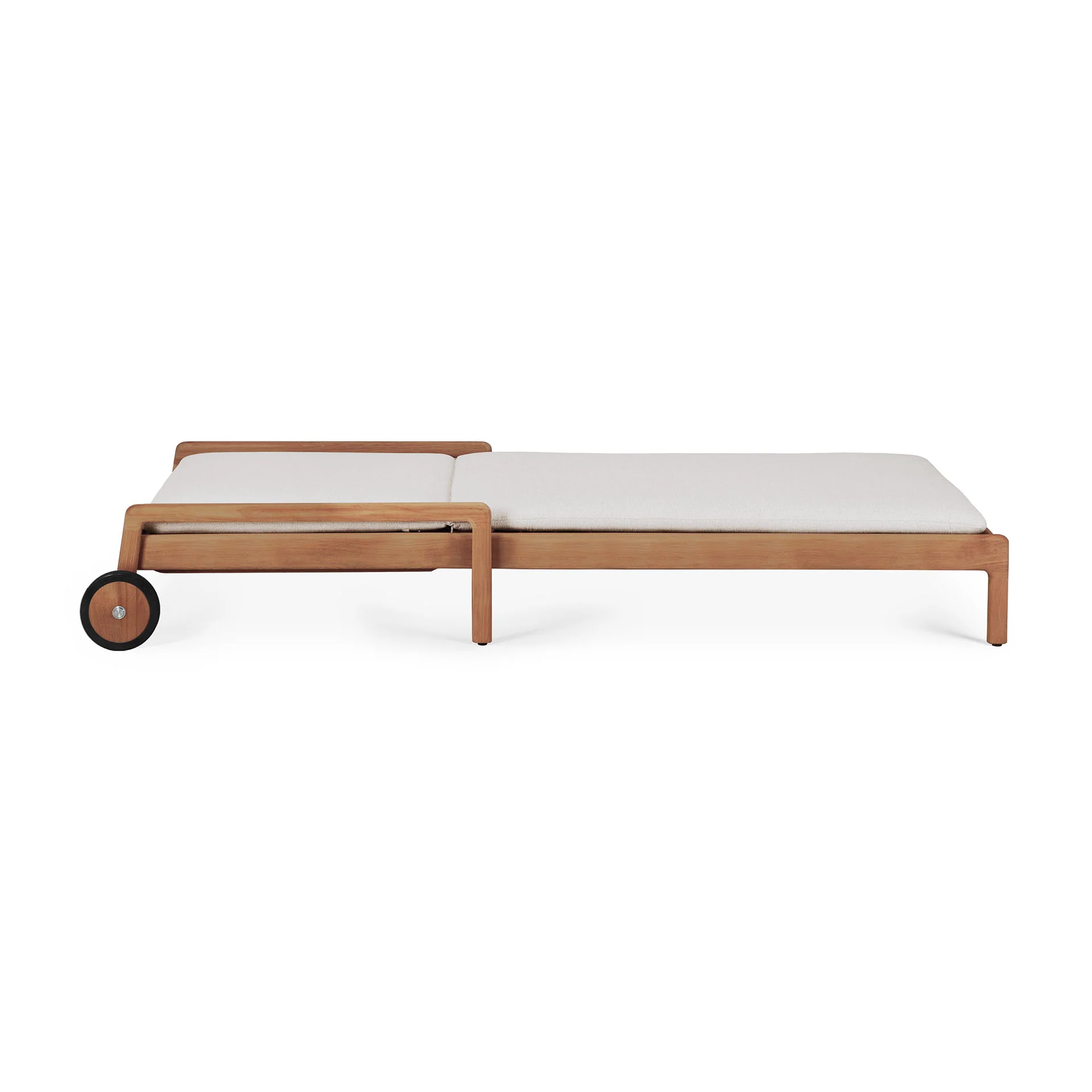 Jack Outdoor Adjustable Lounger Thin Cushion, Off White Fabric - Image 7