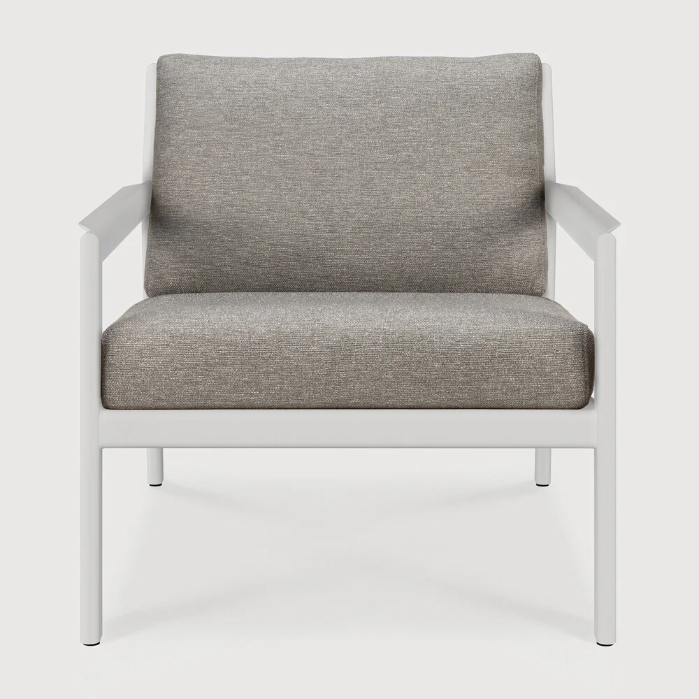 Jack outdoor lounge chair - aluminium - white - Mocha fabric - Image 3