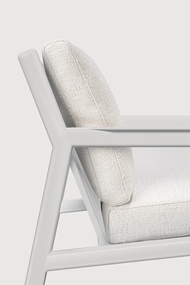 Jack outdoor lounge chair - aluminium - white - Off White fabric - Image 6