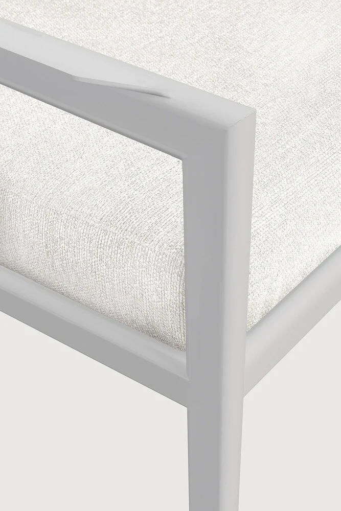 Jack outdoor lounge chair - aluminium - white - Off White fabric - Image 7