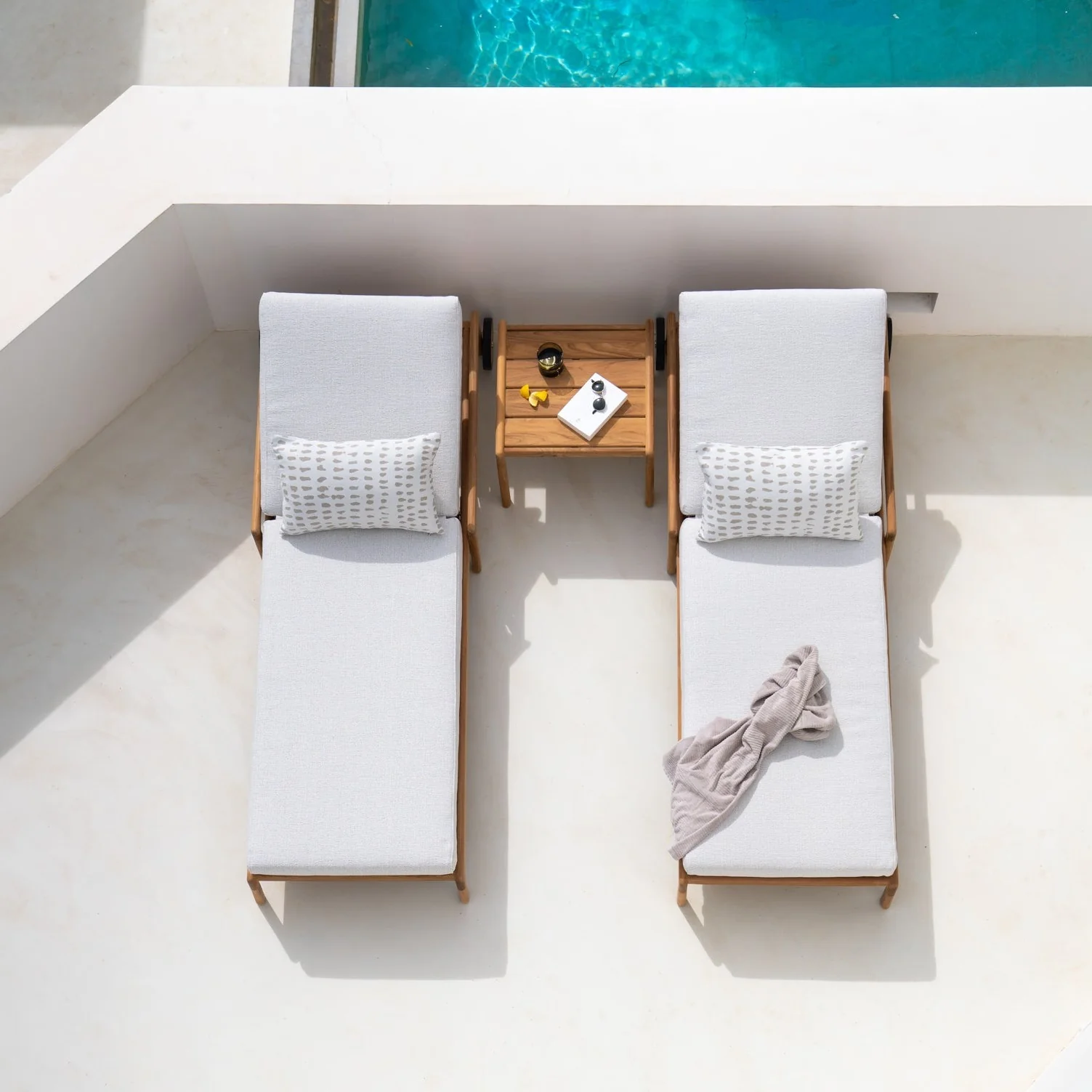 Jack Solid Teak Outdoor Side Table - Image 3
