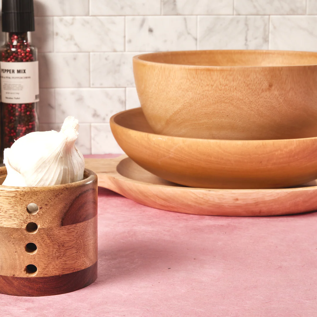 Kiln Mango Wood Salad Bowl - Image 3