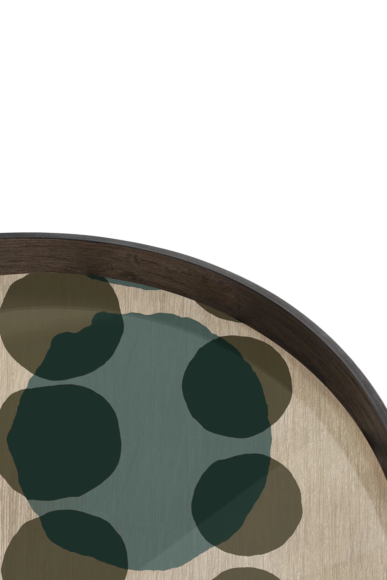 Round Slate Layered Dots Glass Tray, Large - Image 4