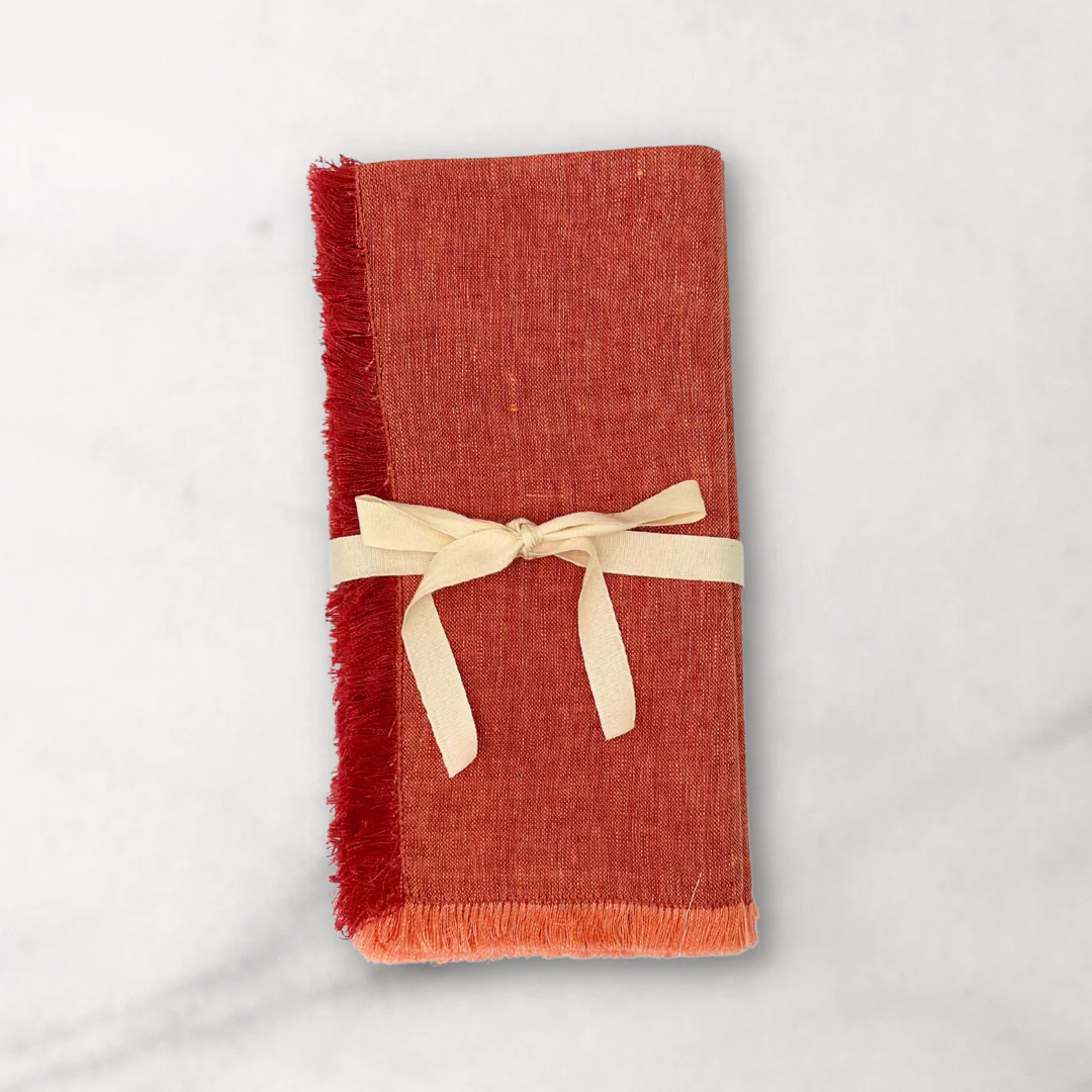 Lilia Napkins Set of 4, Cherry - Image 2