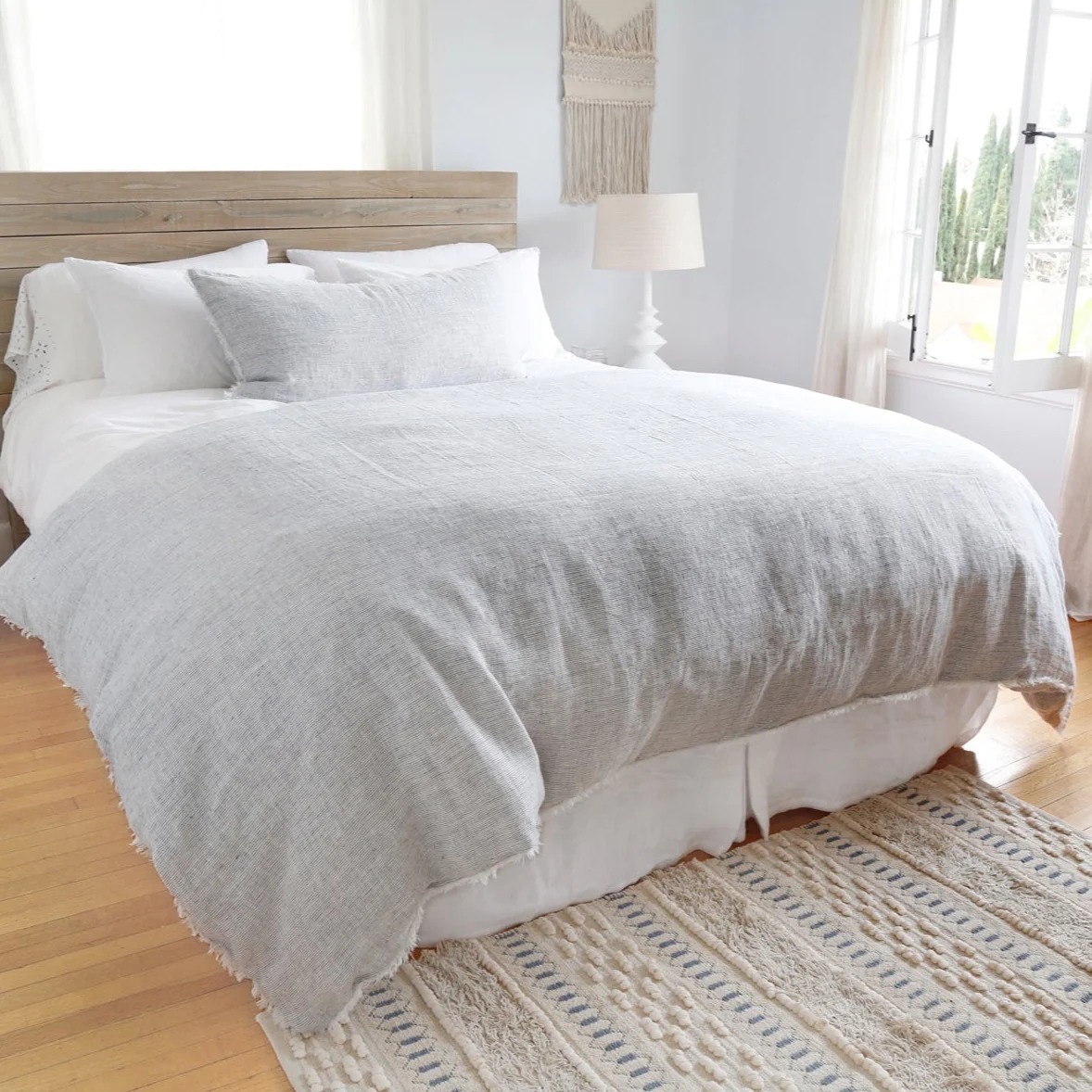 Logan King Duvet, Navy - Image 9