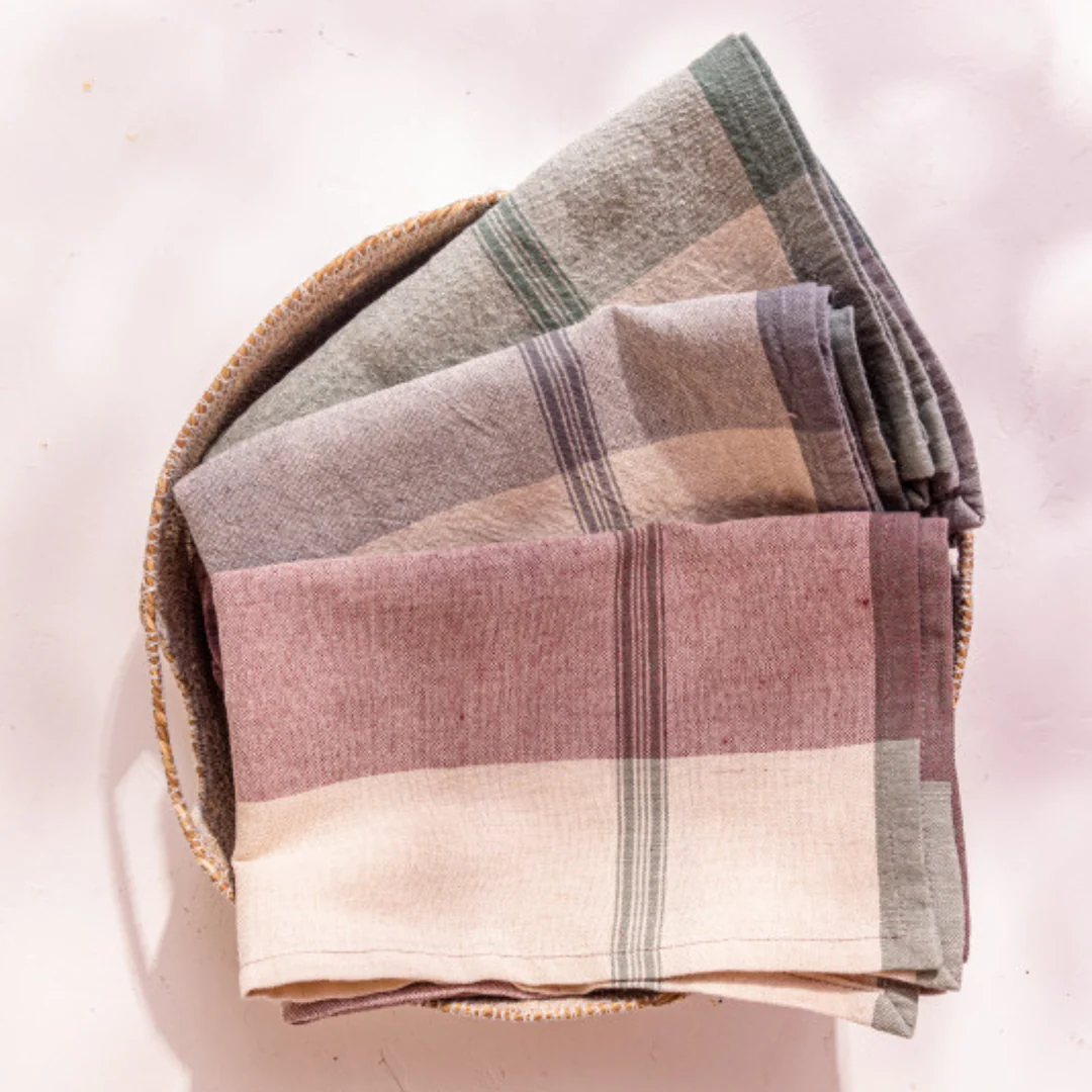 Lula Kitchen Towel, Set of 3, Mauve - Image 3