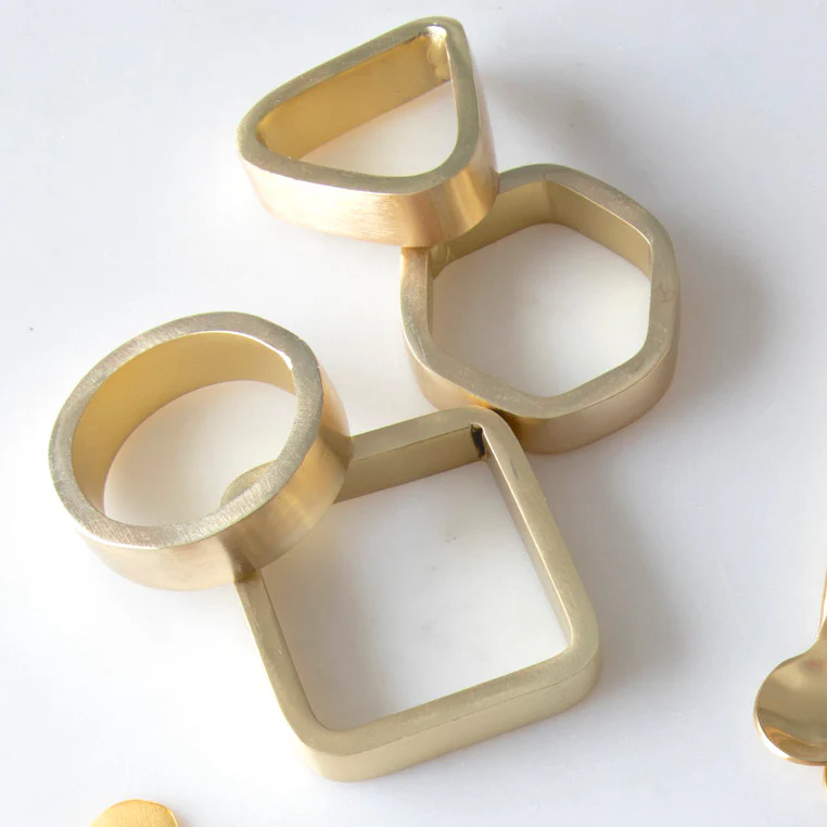 Luxe Hexagon Napkin Ring, Set of 8 - Image 4