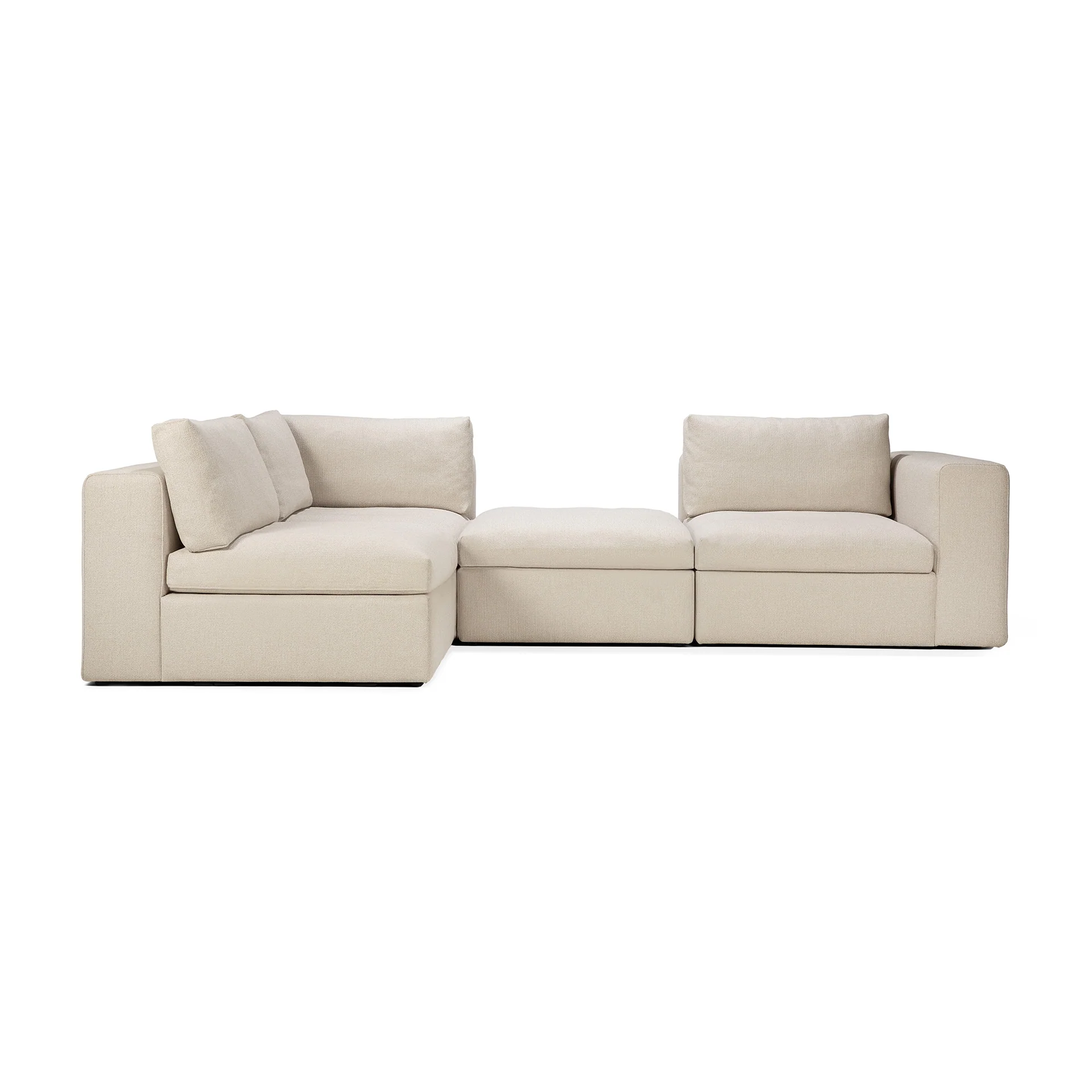 Mellow Footstool Eco Fabric Sofa, Off White - Image 8