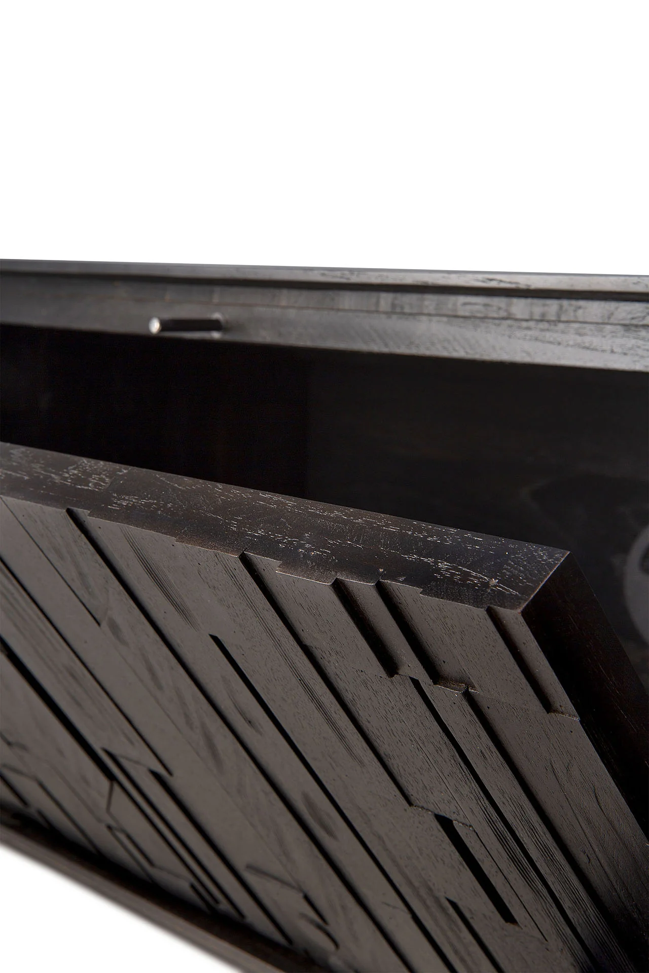 Mosaic Black Teak Media Console, 63" - Image 8