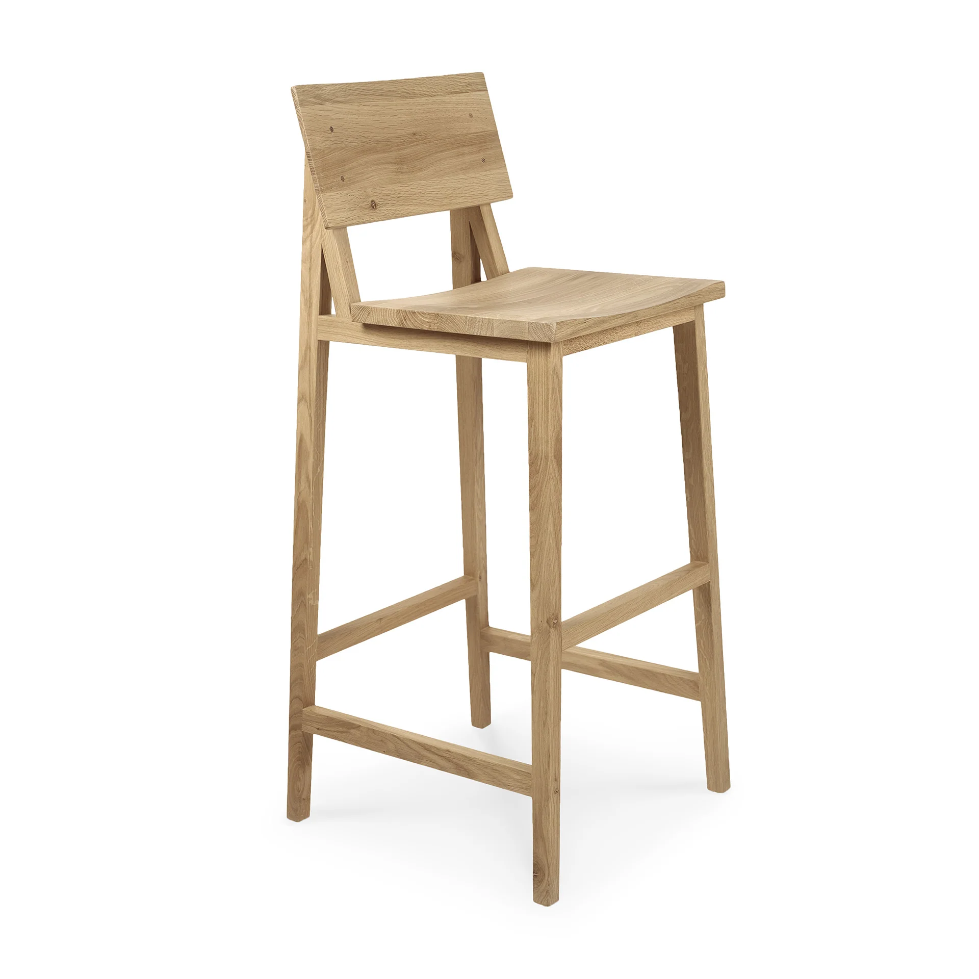 N4 Bar Stool, Varnished Oak - Image 3