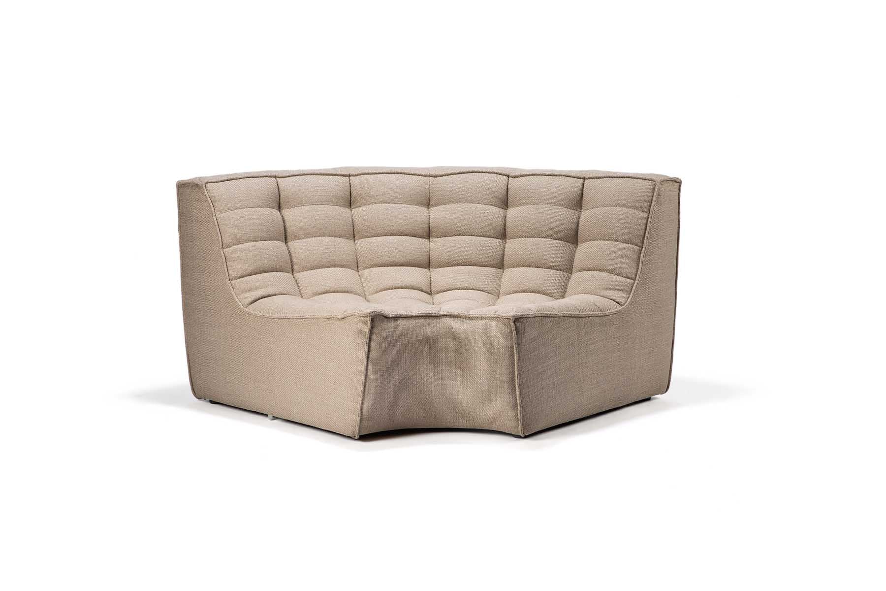 N701 Round Corner Sofa, Beige - Image 4