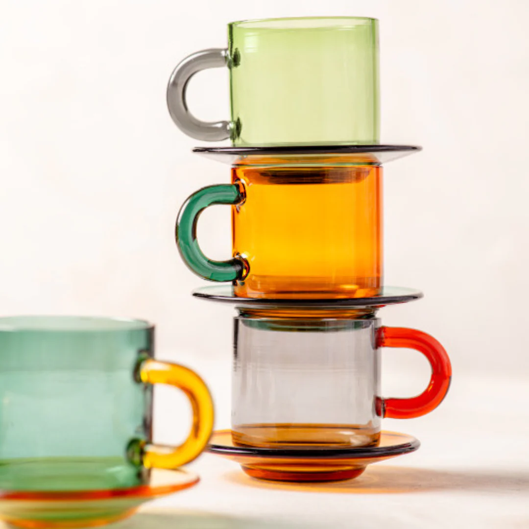 Niko Glass Mug, Black - Image 3