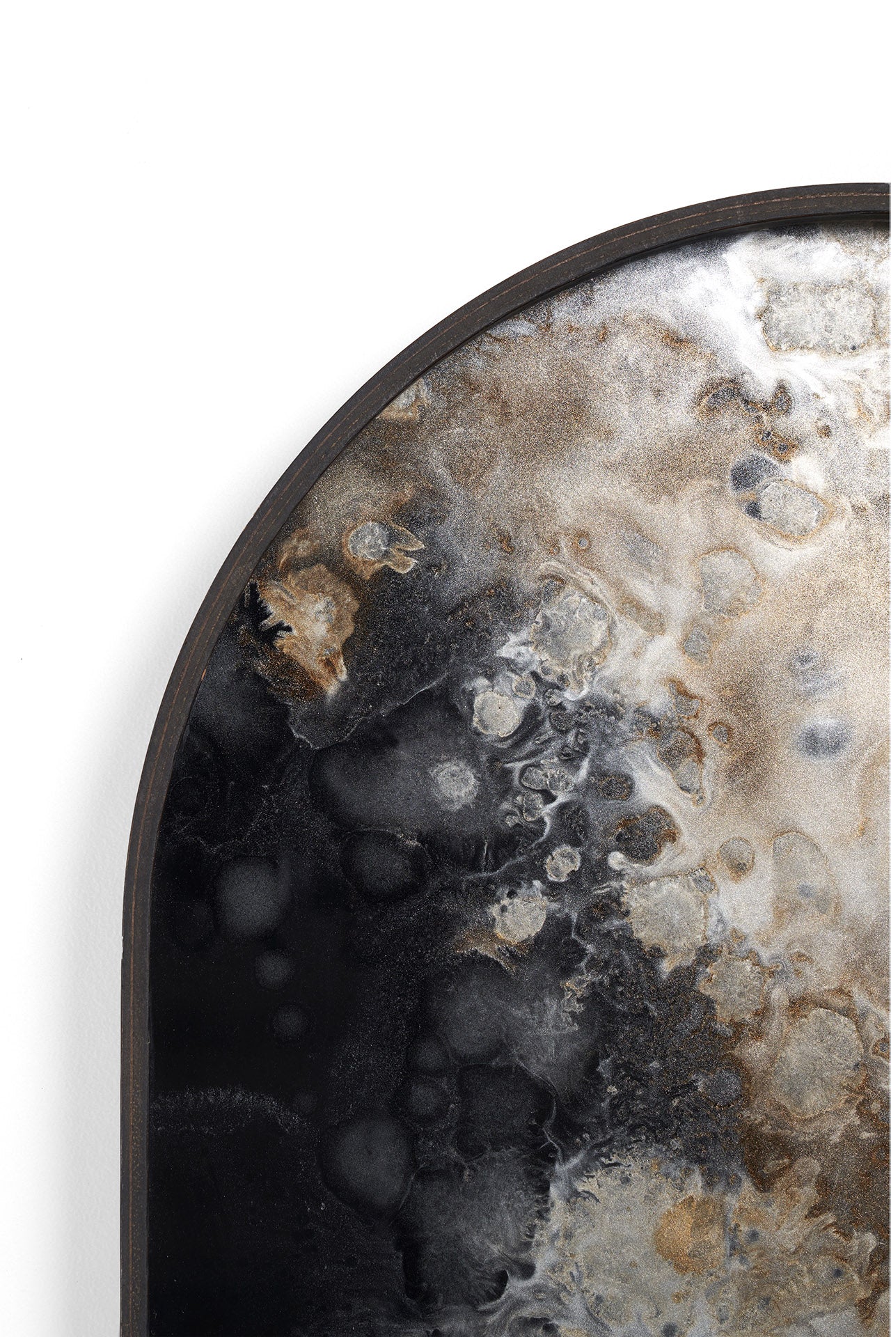 Oblong Black Glass Organic Tray - Image 4