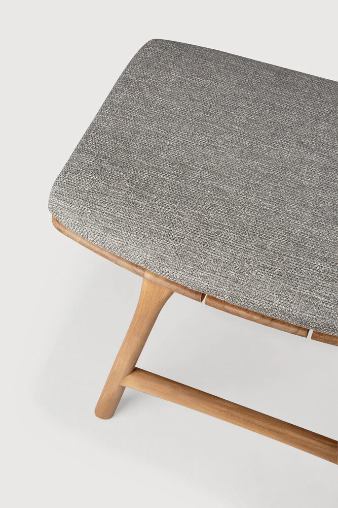 Osso outdoor stool - teak - Mocha fabric - Image 6