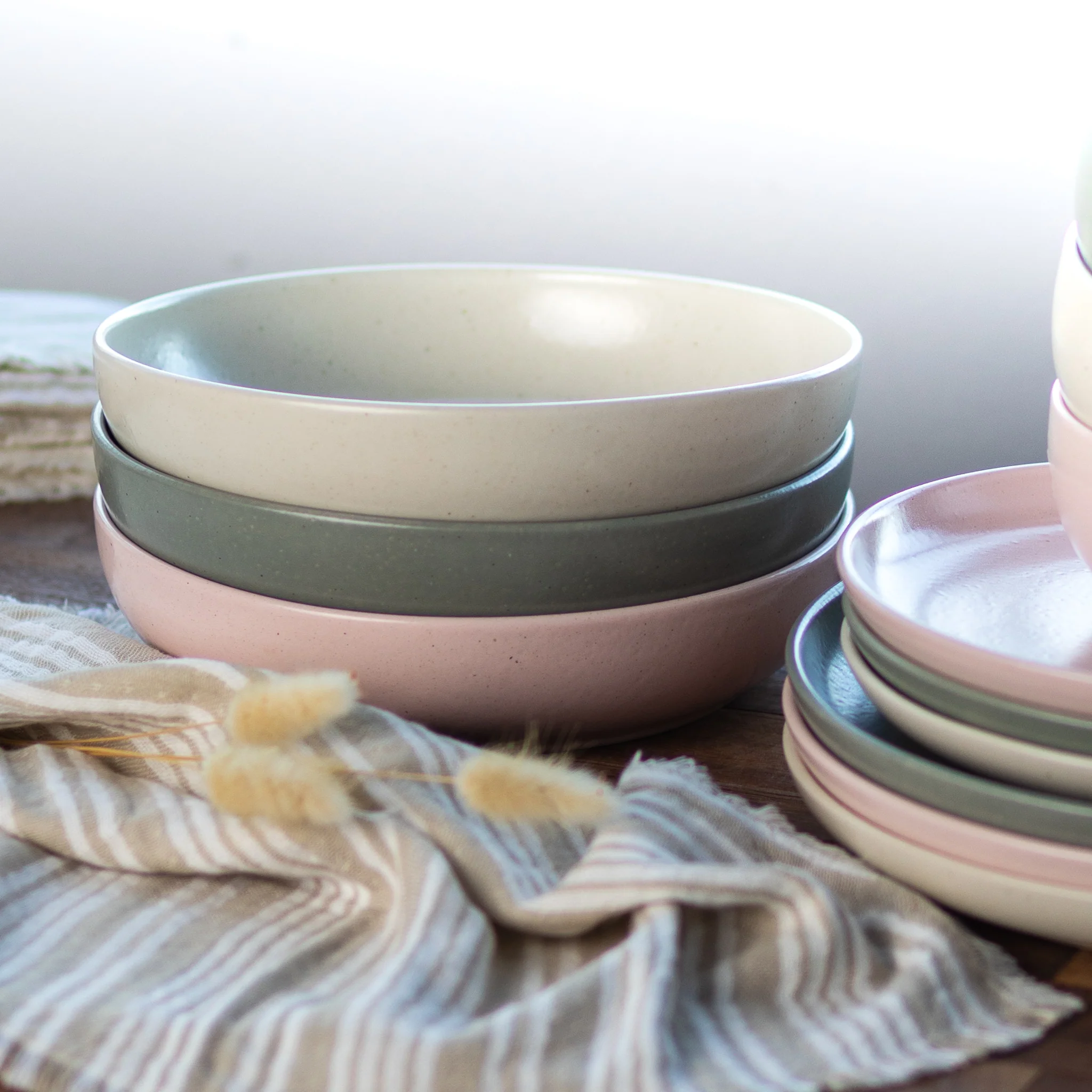 Pacifica Pasta Bowl, Vanilla, Set of 6 - Image 4