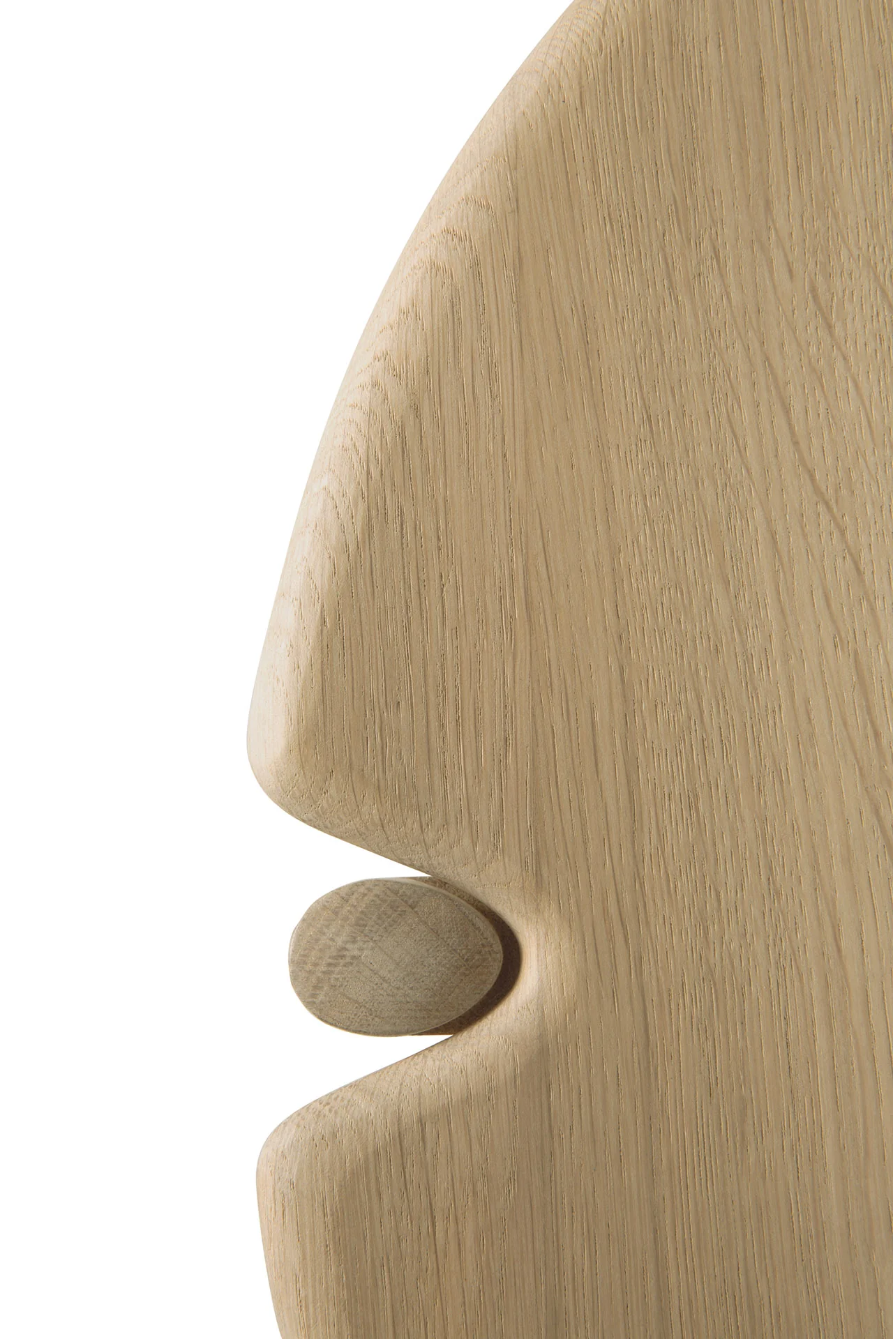 PI side table - varnished oak - round - Image 9